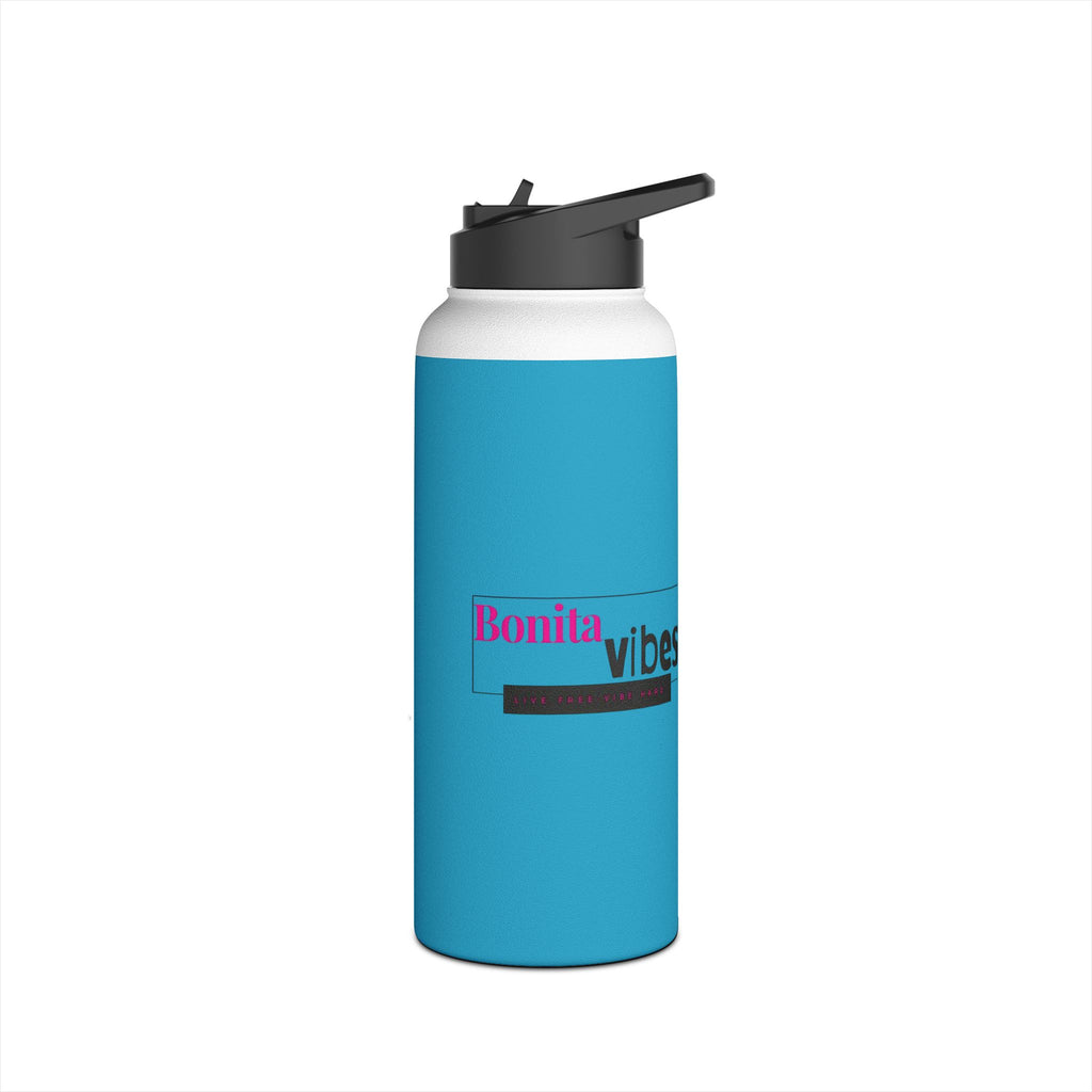 Bonita Vibes: VIBES UNLEASHED Stainless Steel Turquoise Water Bottle - Motivational Drink Container for Fitness, Travel, and Gifting, Eco-Friendly Hydration Vessel, [...]