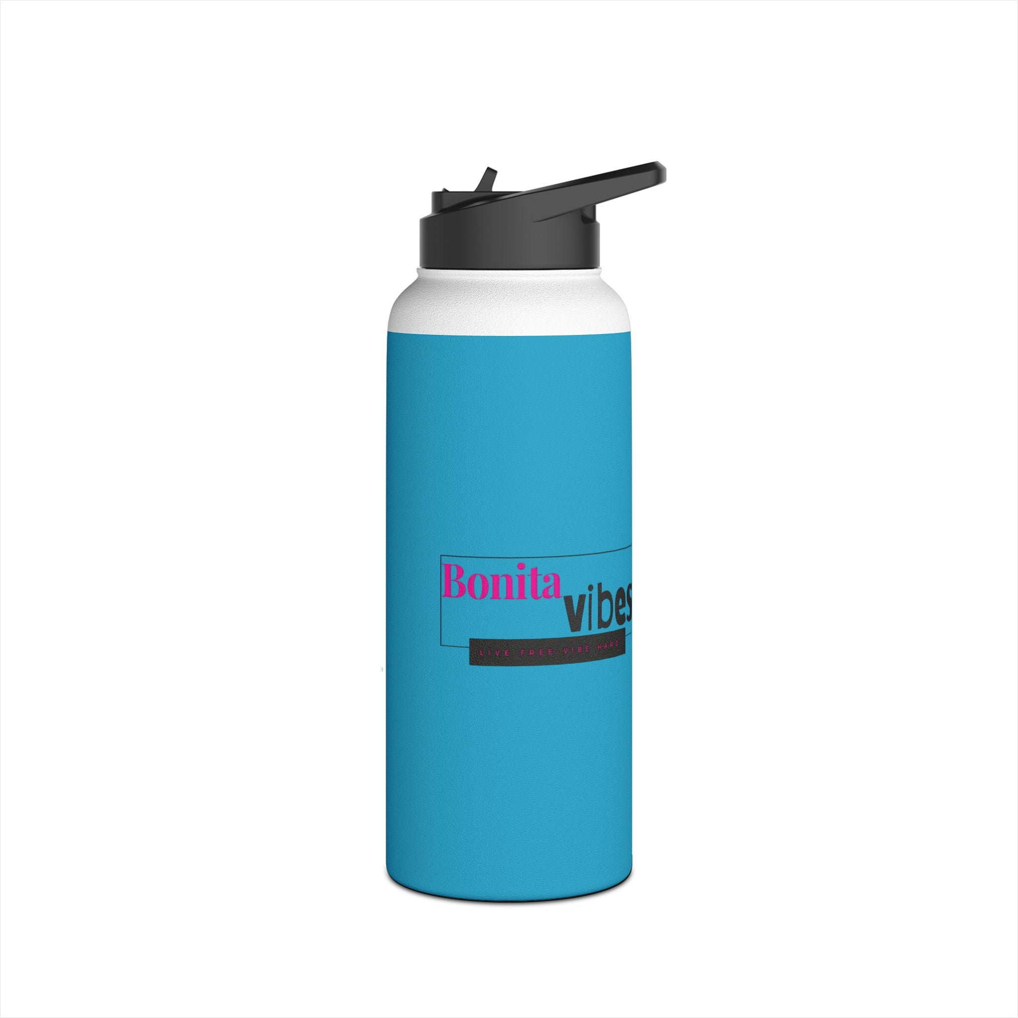 Bonita Vibes: VIBES UNLEASHED Stainless Steel Turquoise Water Bottle - Motivational Drink Container for Fitness, Travel, and Gifting, Eco-Friendly Hydration Vessel, [...]