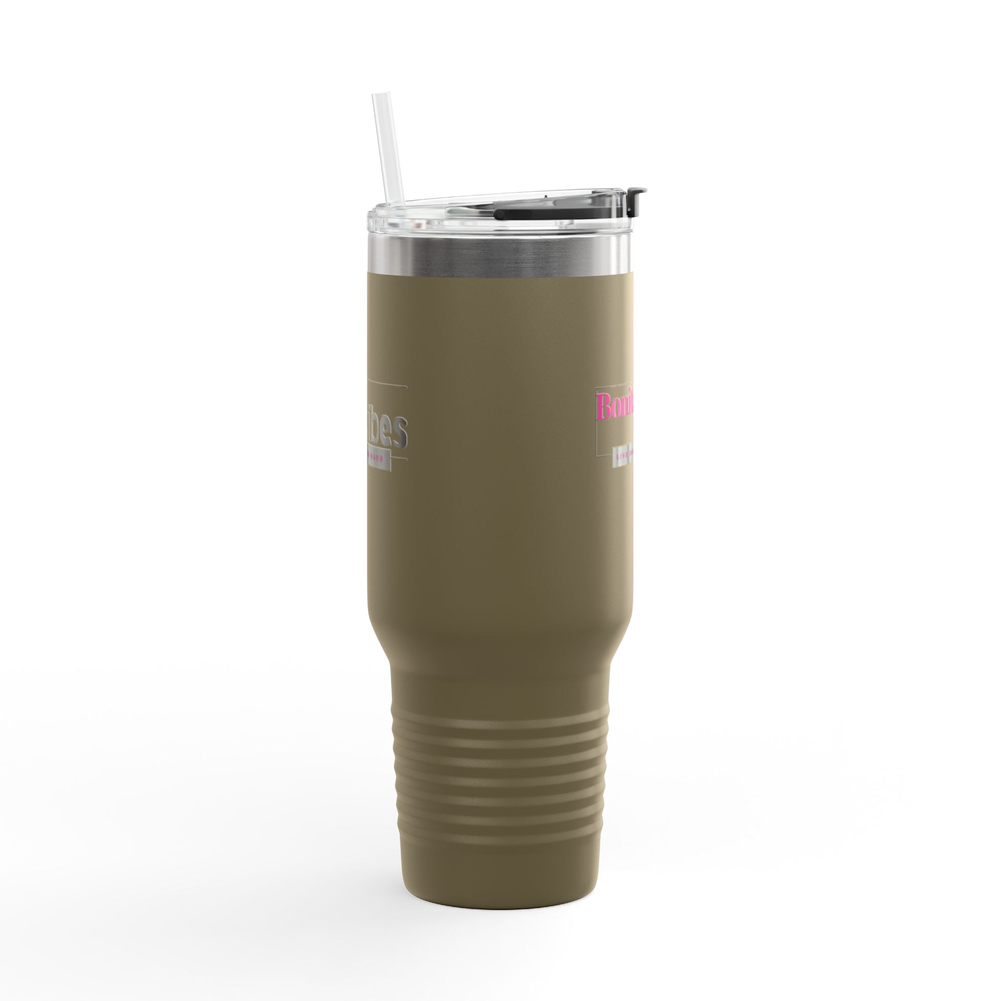 Bonita Vibes: VIBES UNLEASHED Stylish Travel Mug, 40oz - Perfect for Coffee Lovers, Gift for Her, Summer Picnics, On-the-Go Hydration, Personalized Travel Cup