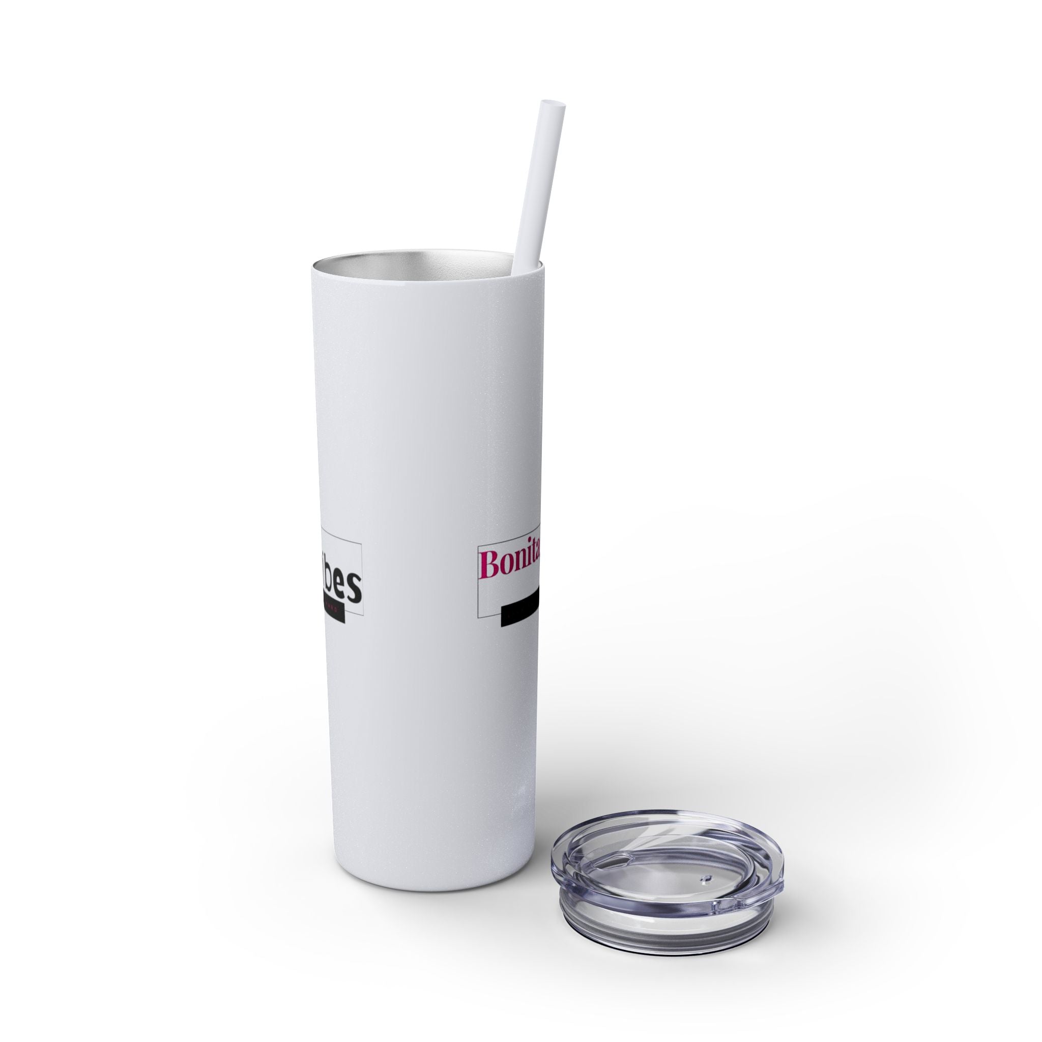 Bonita Vibes: VIBES UNLEASHED Stylish Skinny Tumbler, Perfect for Daily Hydration, Gifts, Home Office, Travel Mug, Summer Fun, Eco-Friendly Drinkware