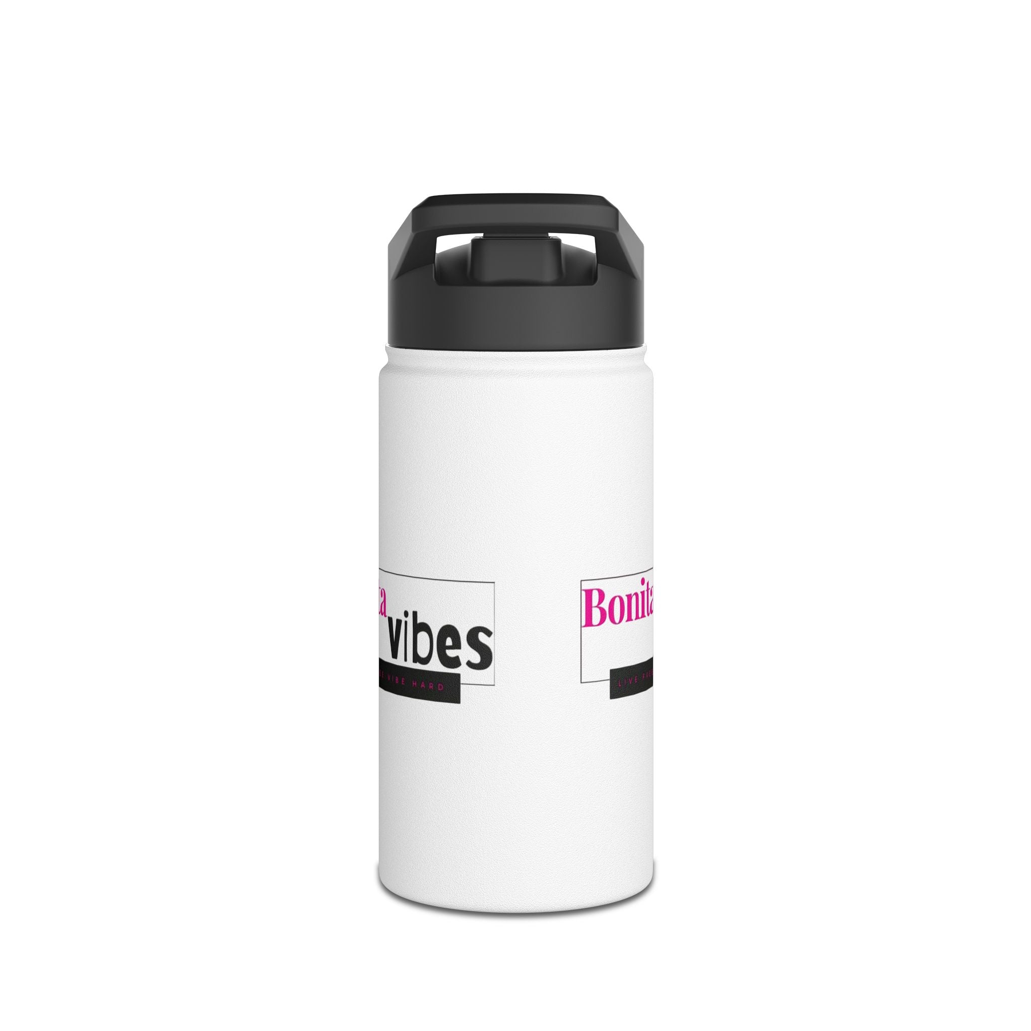 Bonita Vibes: VIBES UNLEASHED Stainless Steel White Water Bottle - Motivational Drink Container for Fitness, Travel, and Gifting, Eco-Friendly Hydration Vessel, [...]