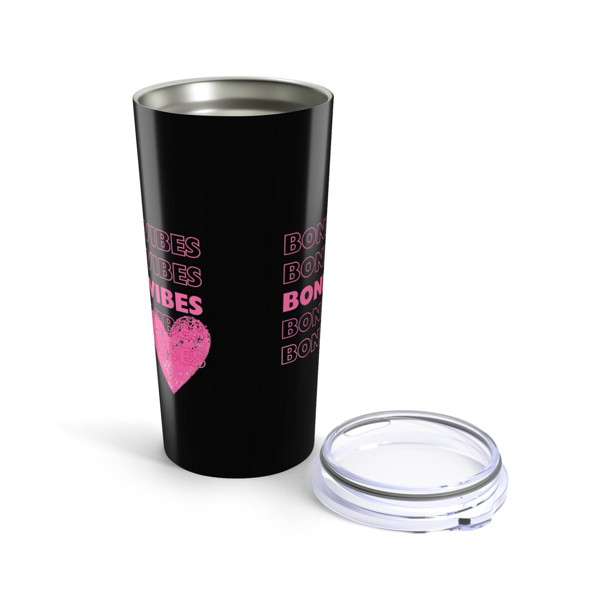 Bonita Vibes: SweetHearted Vibes Black Tumbler 20oz