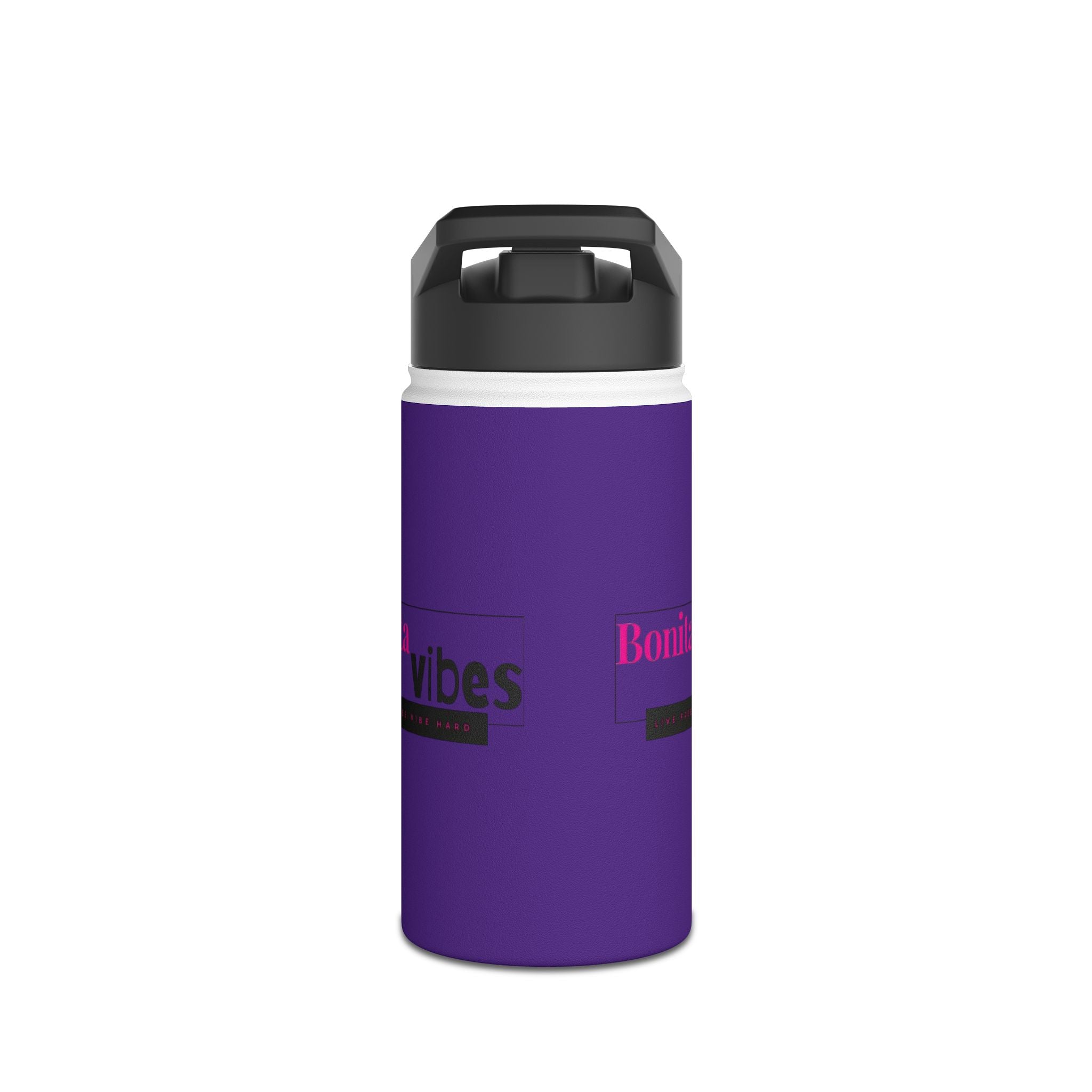 Bonita Vibes: VIBES UNLEASHED Stainless Steel Dark Purple Water Bottle - Motivational Drink Container for Fitness, Travel, and Gifting, Eco-Friendly Hydration Vessel, [...]