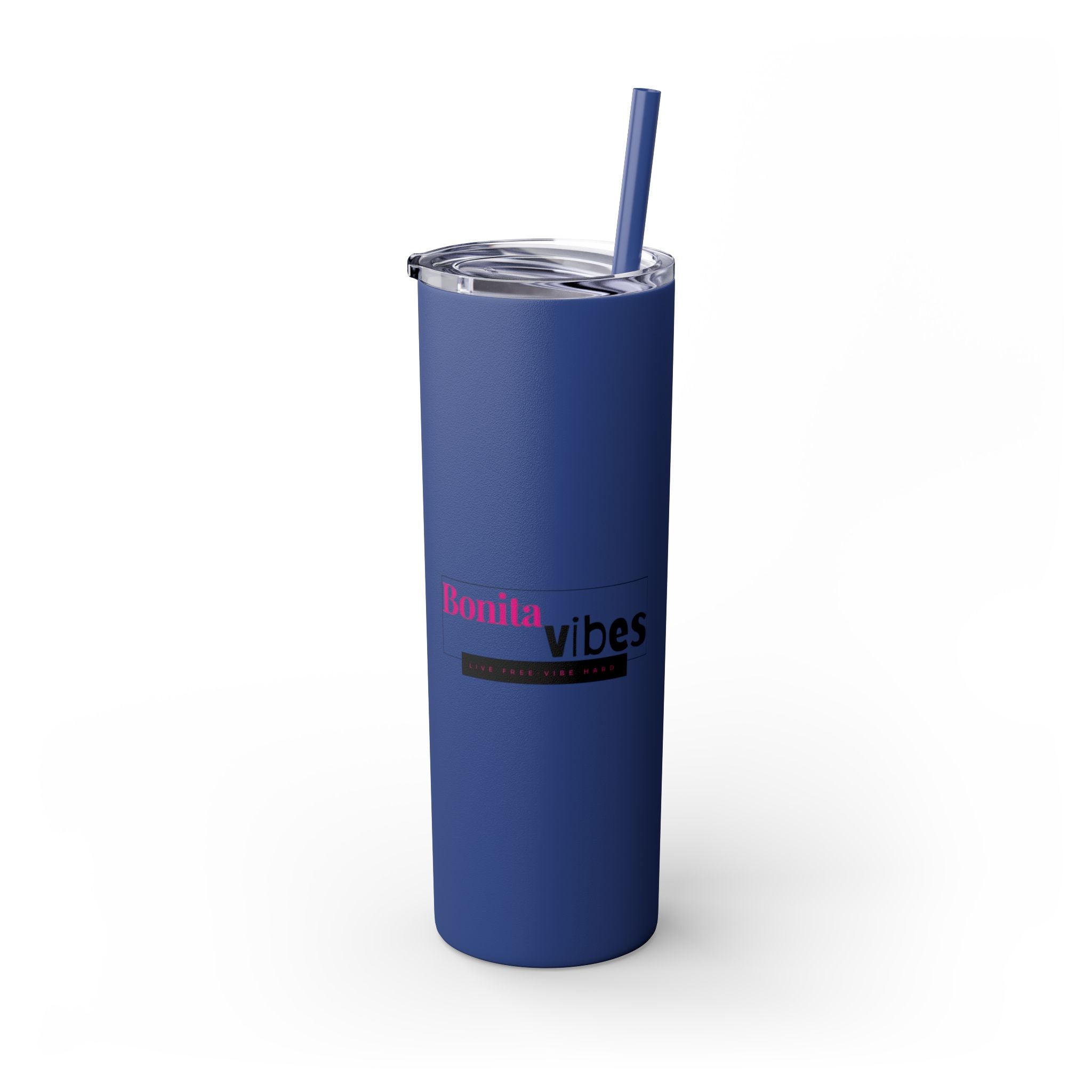 Bonita Vibes: VIBES UNLEASHED Stylish Skinny Tumbler, Perfect for Daily Hydration, Gifts, Home Office, Travel Mug, Summer Fun, Eco-Friendly Drinkware
