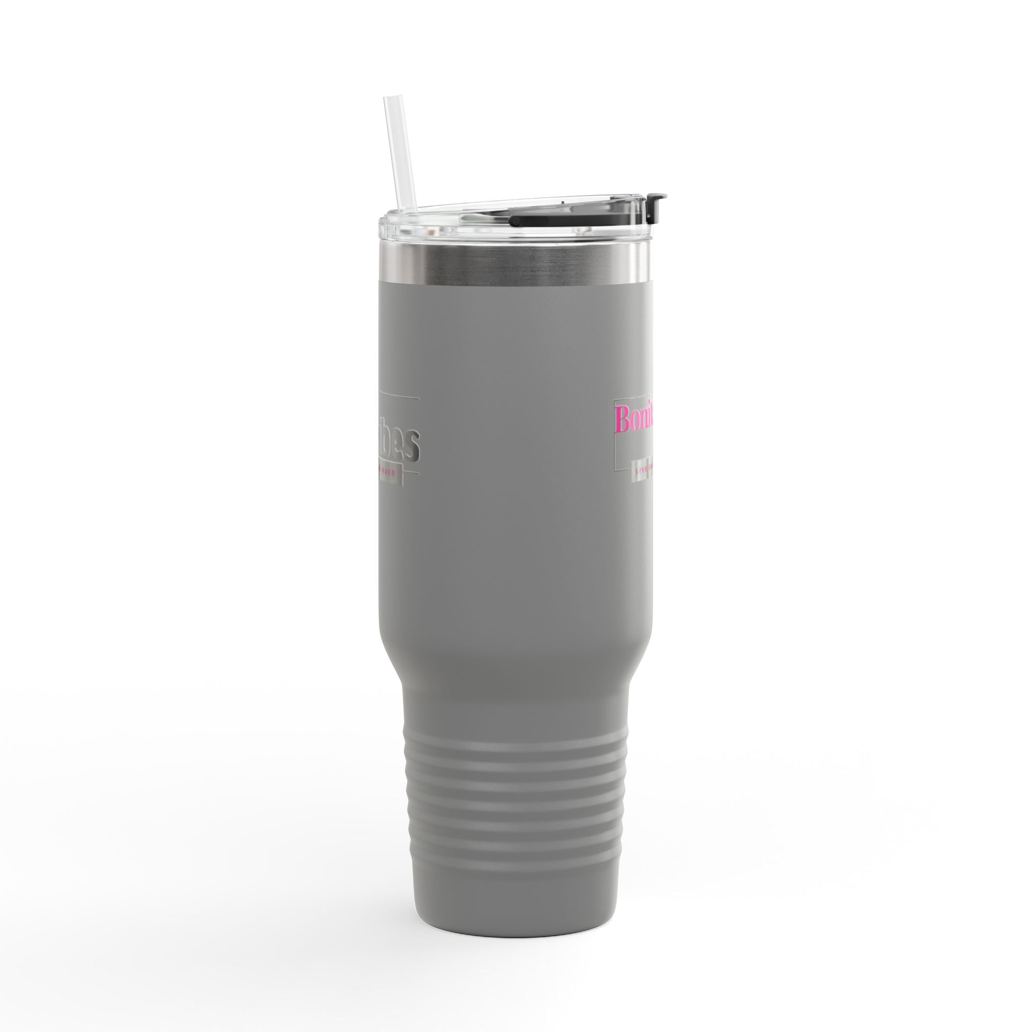 Bonita Vibes: VIBES UNLEASHED Stylish Travel Mug, 40oz - Perfect for Coffee Lovers, Gift for Her, Summer Picnics, On-the-Go Hydration, Personalized Travel Cup