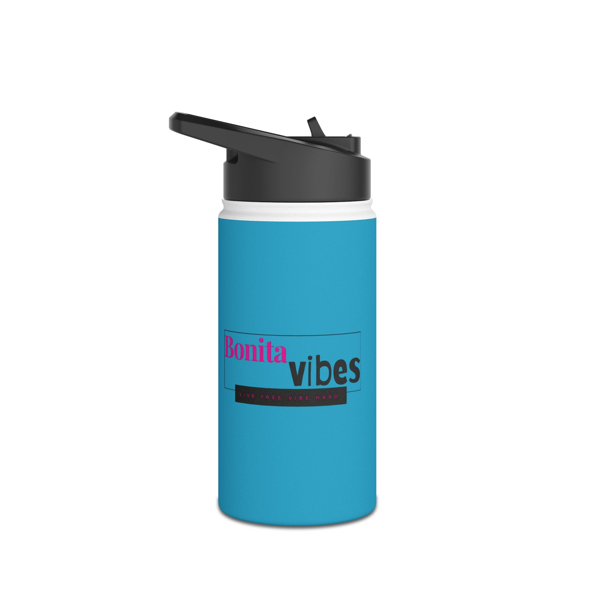 Bonita Vibes: VIBES UNLEASHED Stainless Steel Turquoise Water Bottle - Motivational Drink Container for Fitness, Travel, and Gifting, Eco-Friendly Hydration Vessel, [...]