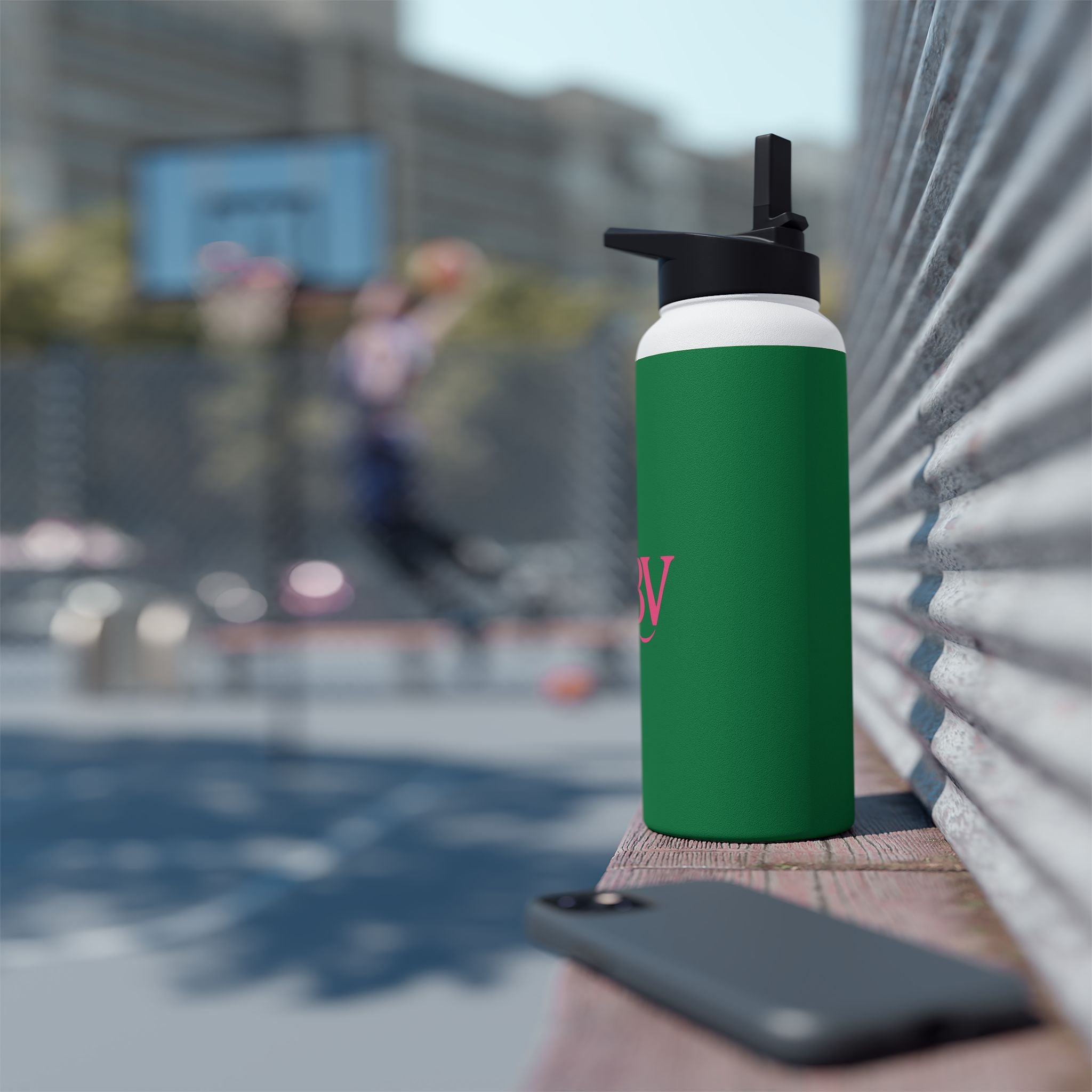 Bonita Vibes: BV Collection Stainless Steel Dark Green Water Bottle, Drinkware for Everyday Adventures, Fitness, Gifts, Eco-Friendly Product