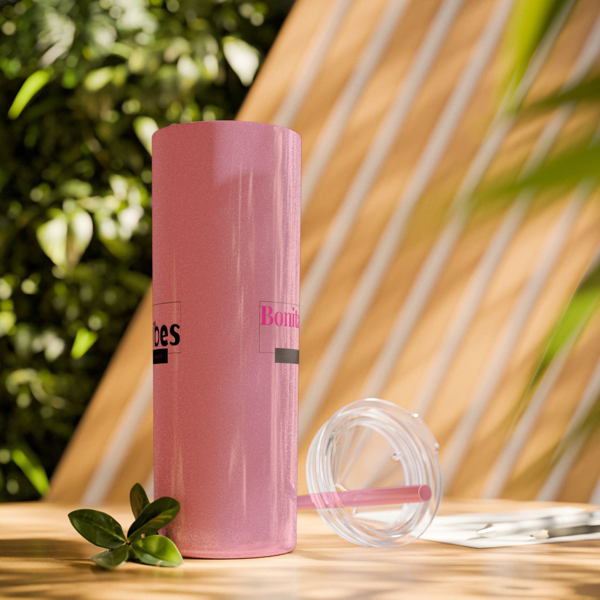 Bonita Vibes: VIBES UNLEASHED Stylish Skinny Tumbler, Perfect for Daily Hydration, Gifts, Home Office, Travel Mug, Summer Fun, Eco-Friendly Drinkware