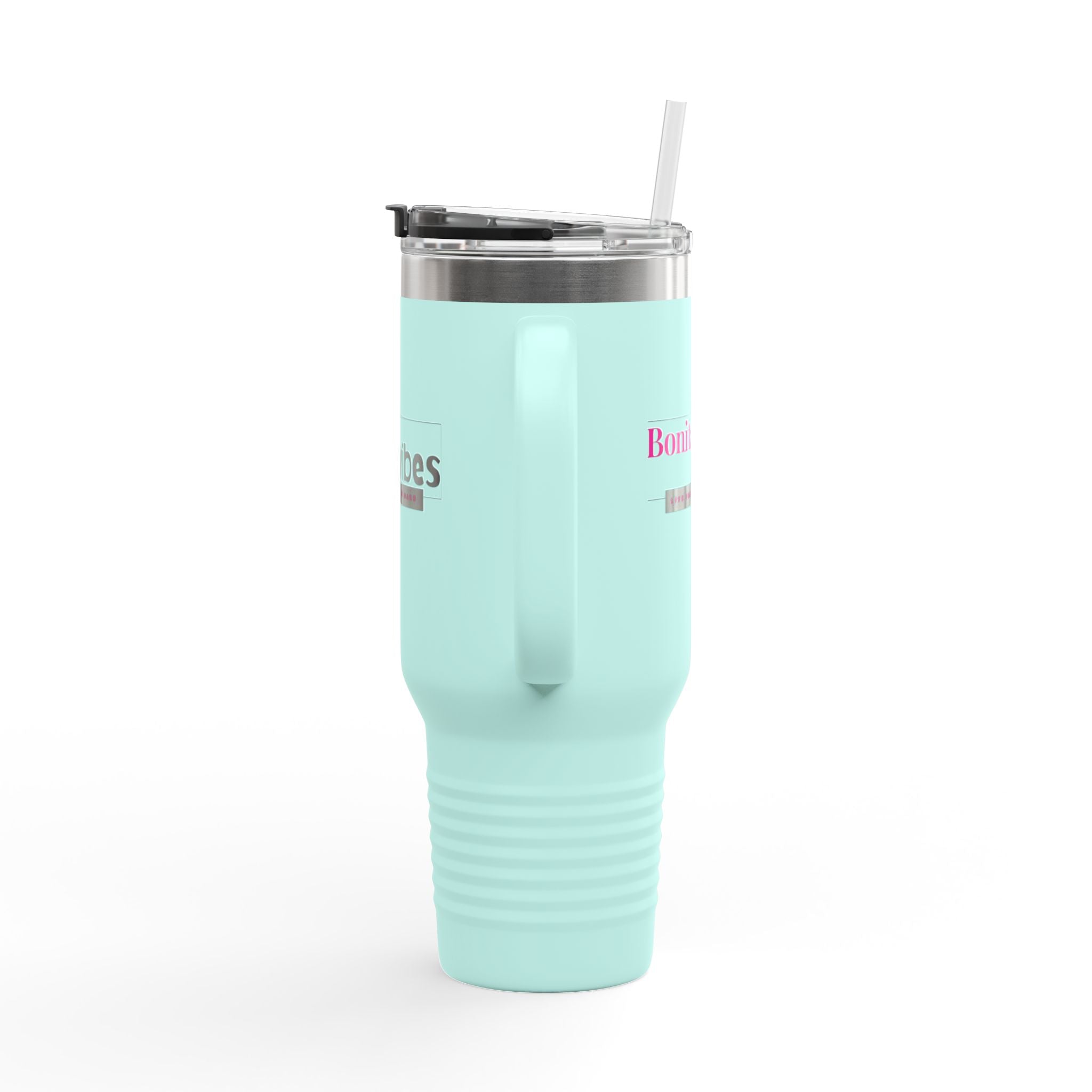 Bonita Vibes: VIBES UNLEASHED Stylish Travel Mug, 40oz - Perfect for Coffee Lovers, Gift for Her, Summer Picnics, On-the-Go Hydration, Personalized Travel Cup