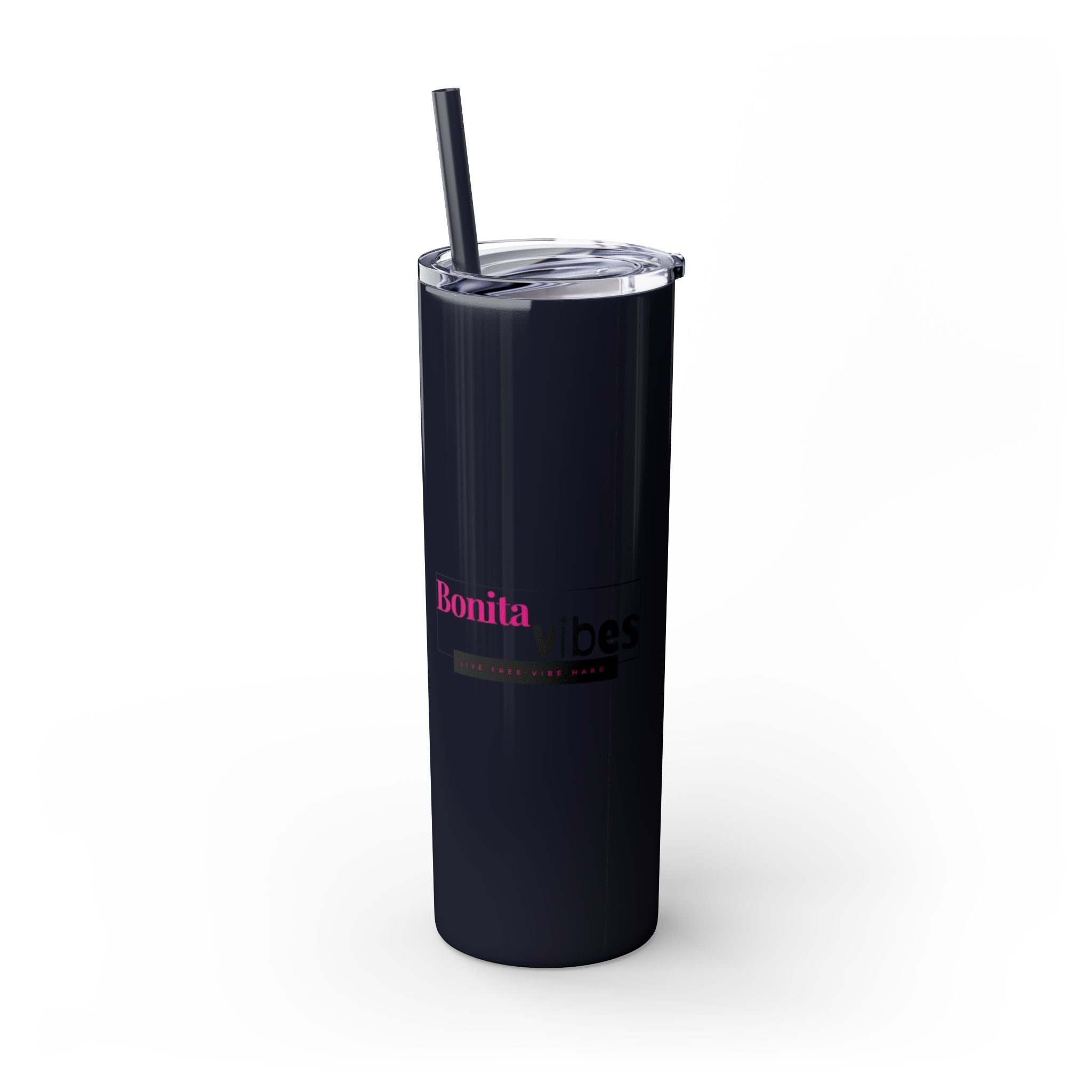Bonita Vibes: VIBES UNLEASHED Stylish Skinny Tumbler, Perfect for Daily Hydration, Gifts, Home Office, Travel Mug, Summer Fun, Eco-Friendly Drinkware