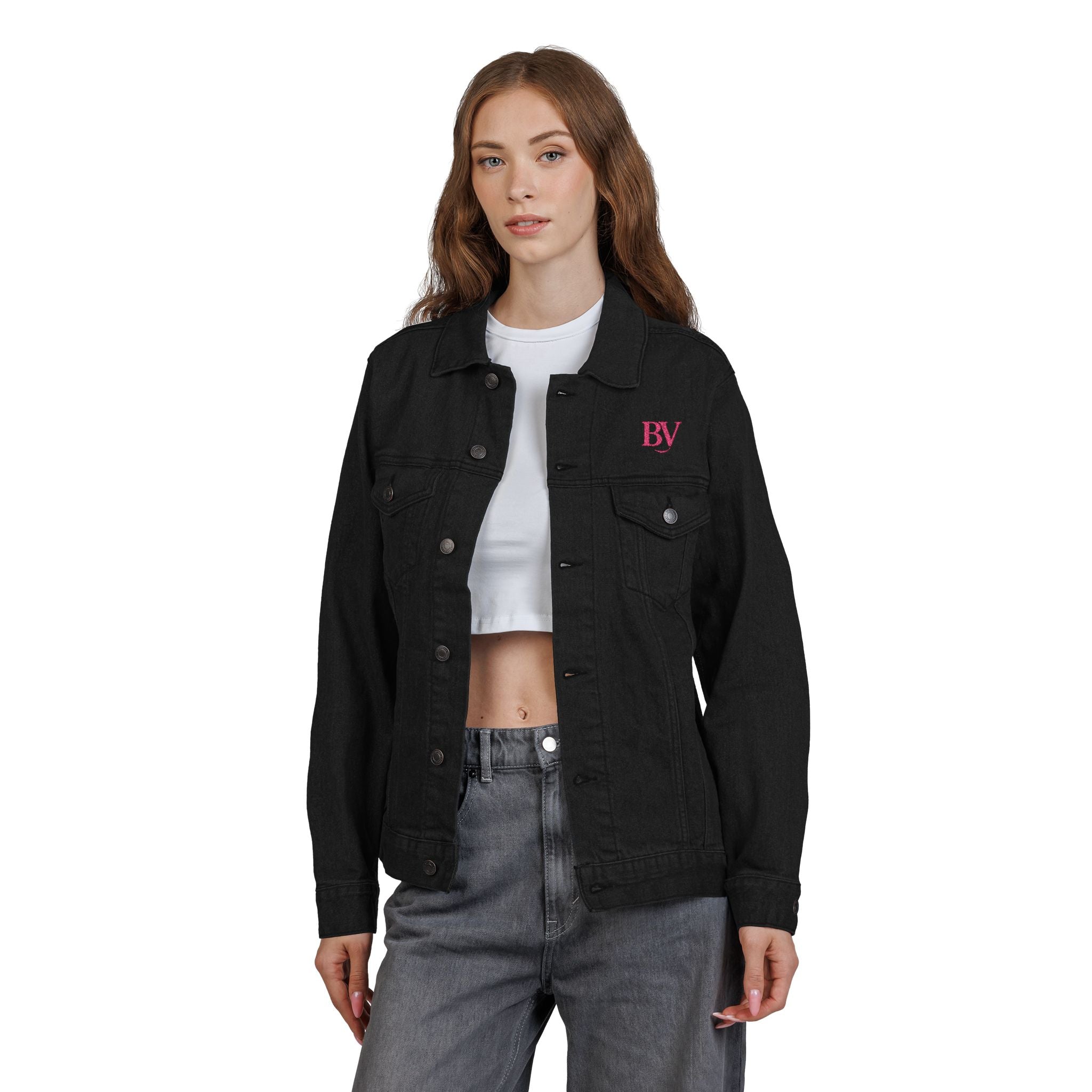 Bonita Vibes: BV Collection Fashion Style Denim Jacket, Unique Gift for Her, Casual Wear, Street Style, Perfect for Fall and Spring
