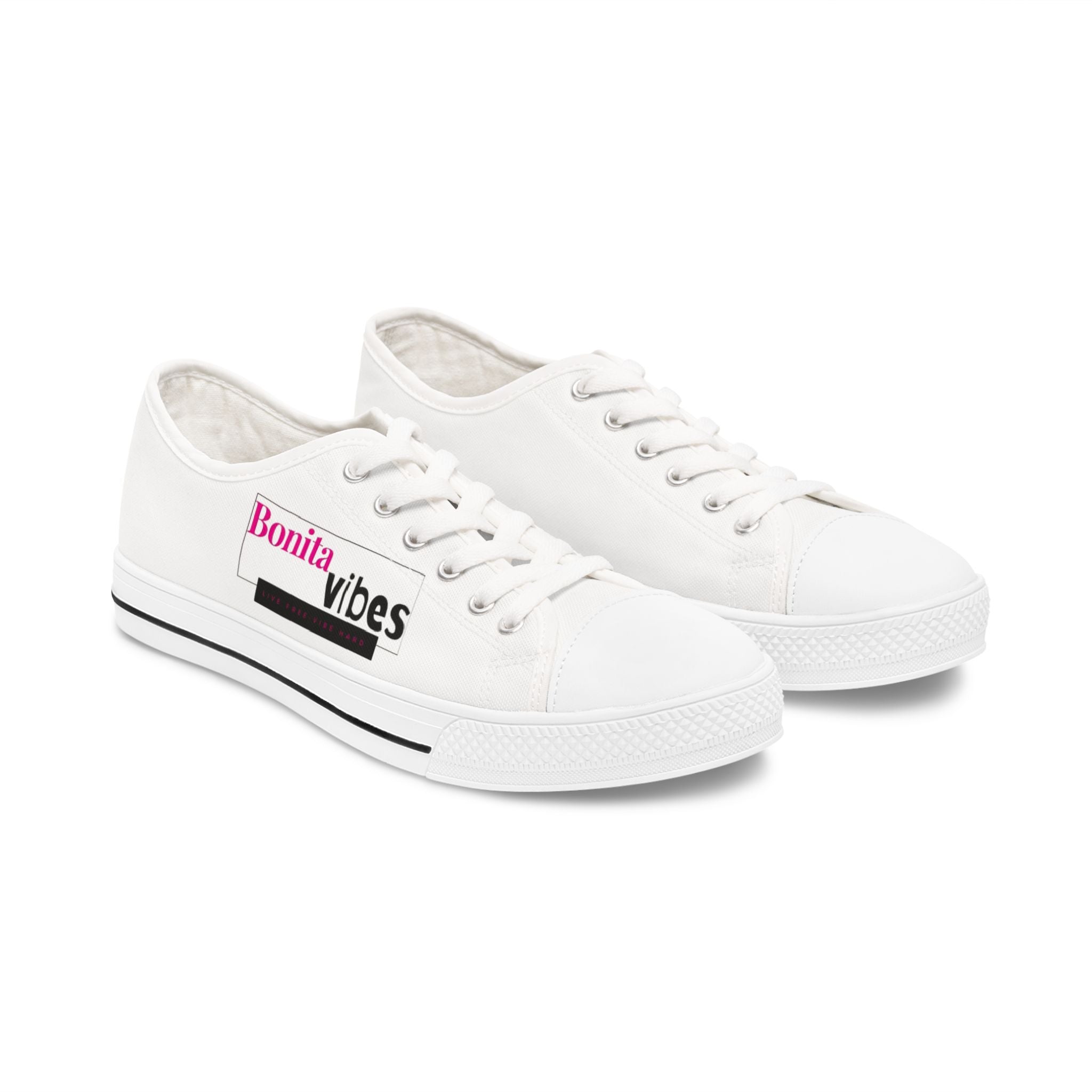 Bonita Vibes: VIBES UNLEASHED Trendy Women's Sneakers - Casual Comfort, Stylish Footwear, Everyday Use, Gift for Her, Summer Fashion