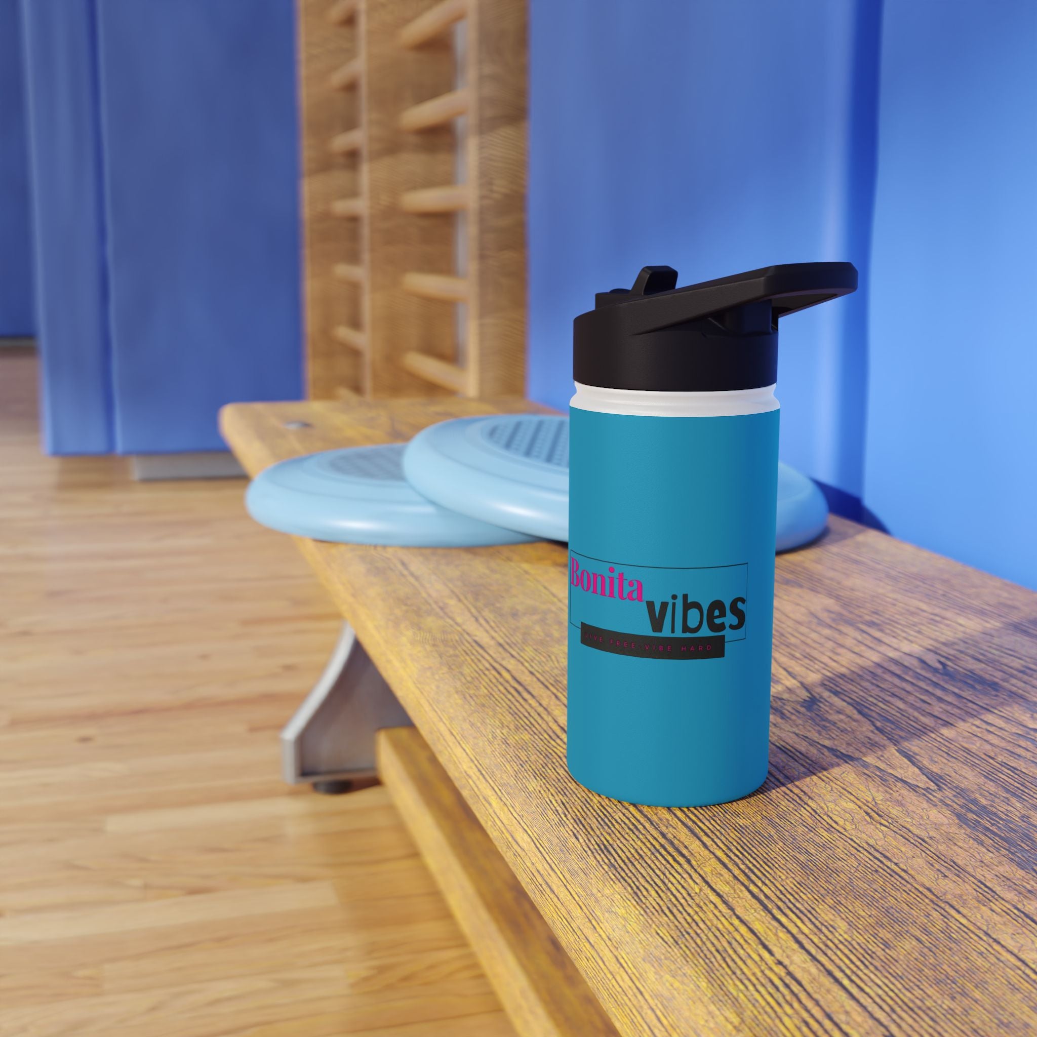 Bonita Vibes: VIBES UNLEASHED Stainless Steel Turquoise Water Bottle - Motivational Drink Container for Fitness, Travel, and Gifting, Eco-Friendly Hydration Vessel, [...]