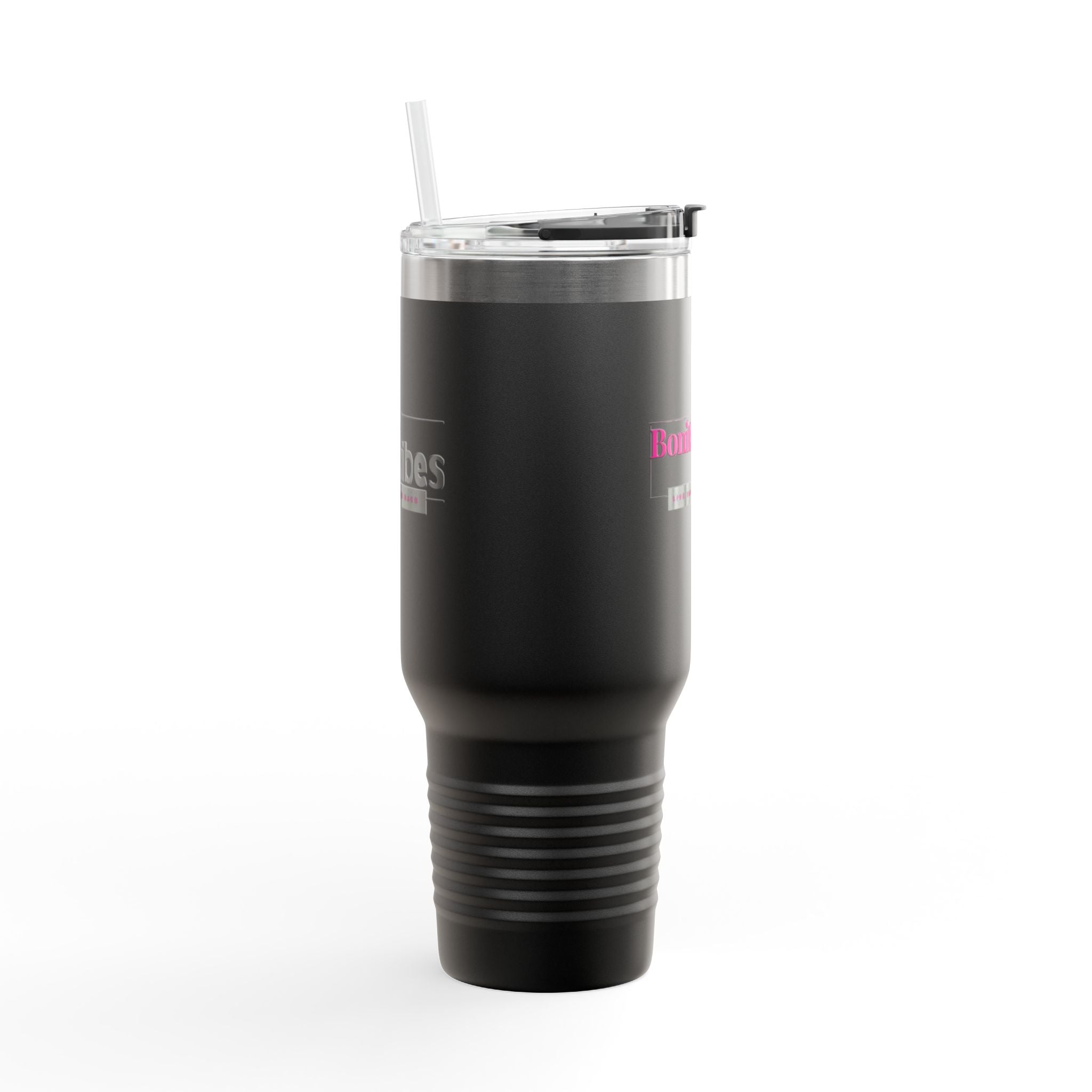 Bonita Vibes: VIBES UNLEASHED Stylish Travel Mug, 40oz - Perfect for Coffee Lovers, Gift for Her, Summer Picnics, On-the-Go Hydration, Personalized Travel Cup