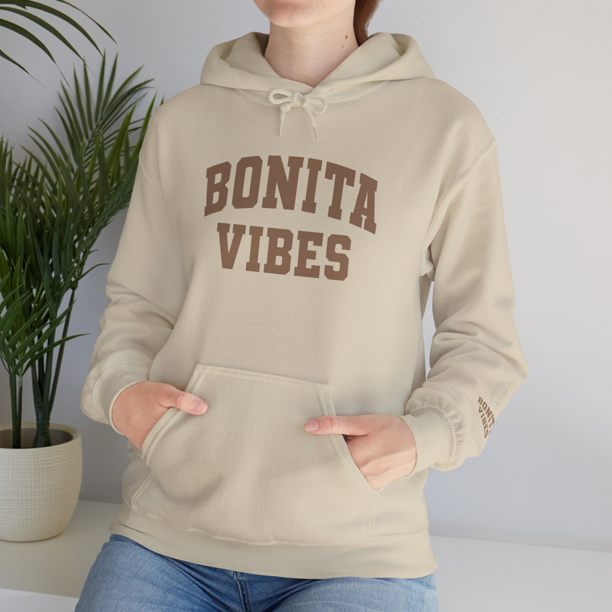 Hoodie — Bonita Vibes Minimal Graphic Pullover