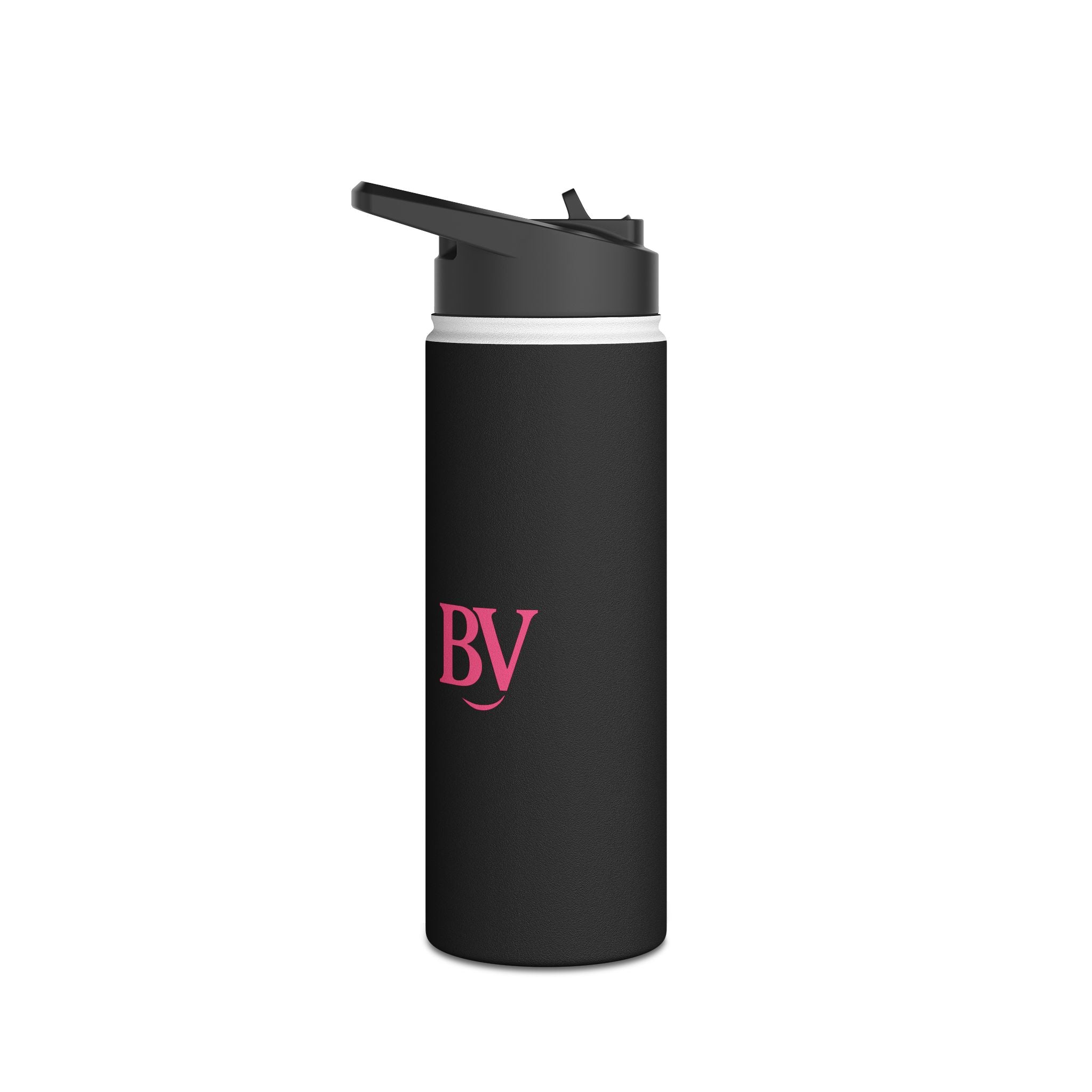 Bonita Vibes: BV Collection Stainless Steel Black Water Bottle, Drinkware for Everyday Adventures, Fitness, Gifts, Eco-Friendly Product