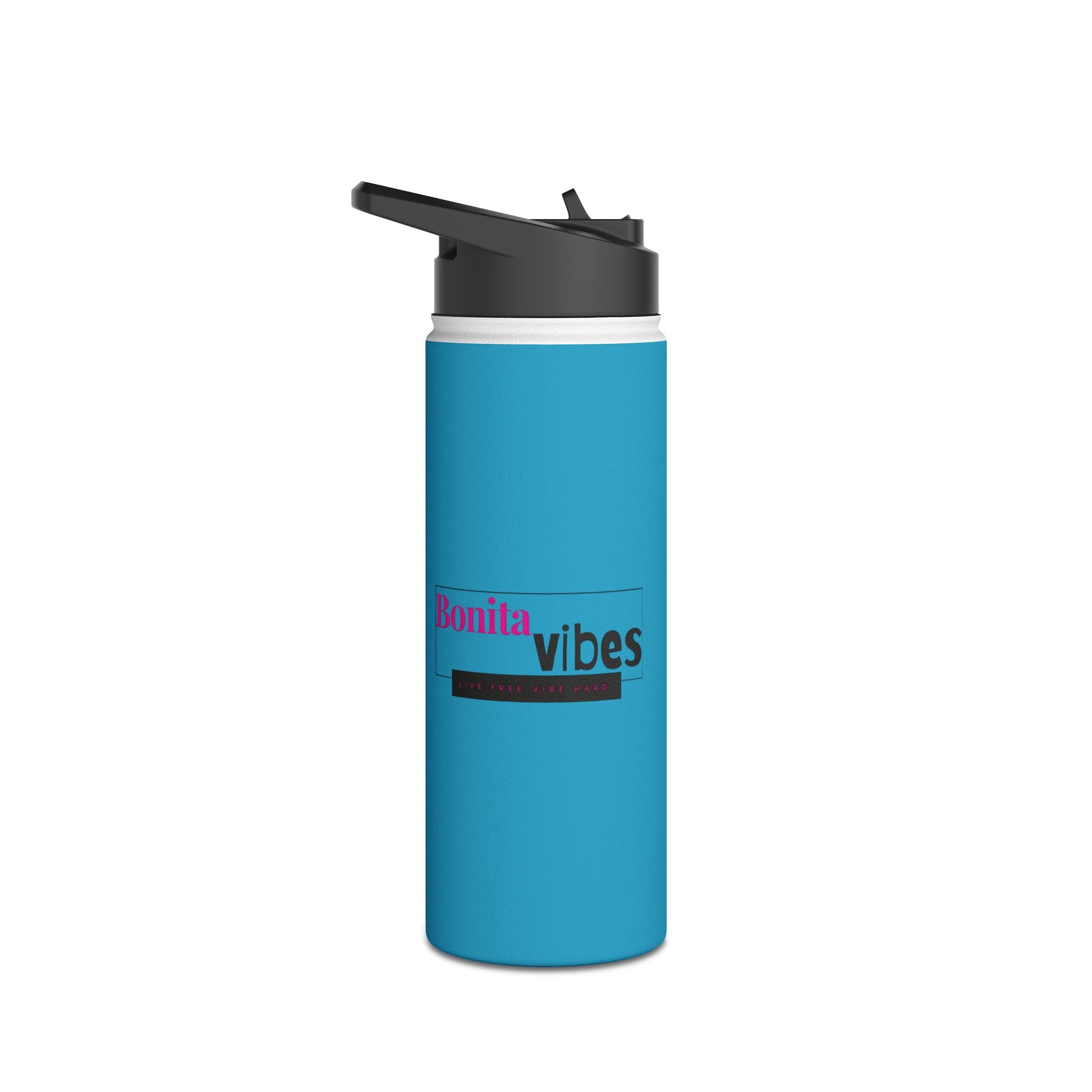 Bonita Vibes: VIBES UNLEASHED Stainless Steel Turquoise Water Bottle - Motivational Drink Container for Fitness, Travel, and Gifting, Eco-Friendly Hydration Vessel, [...]
