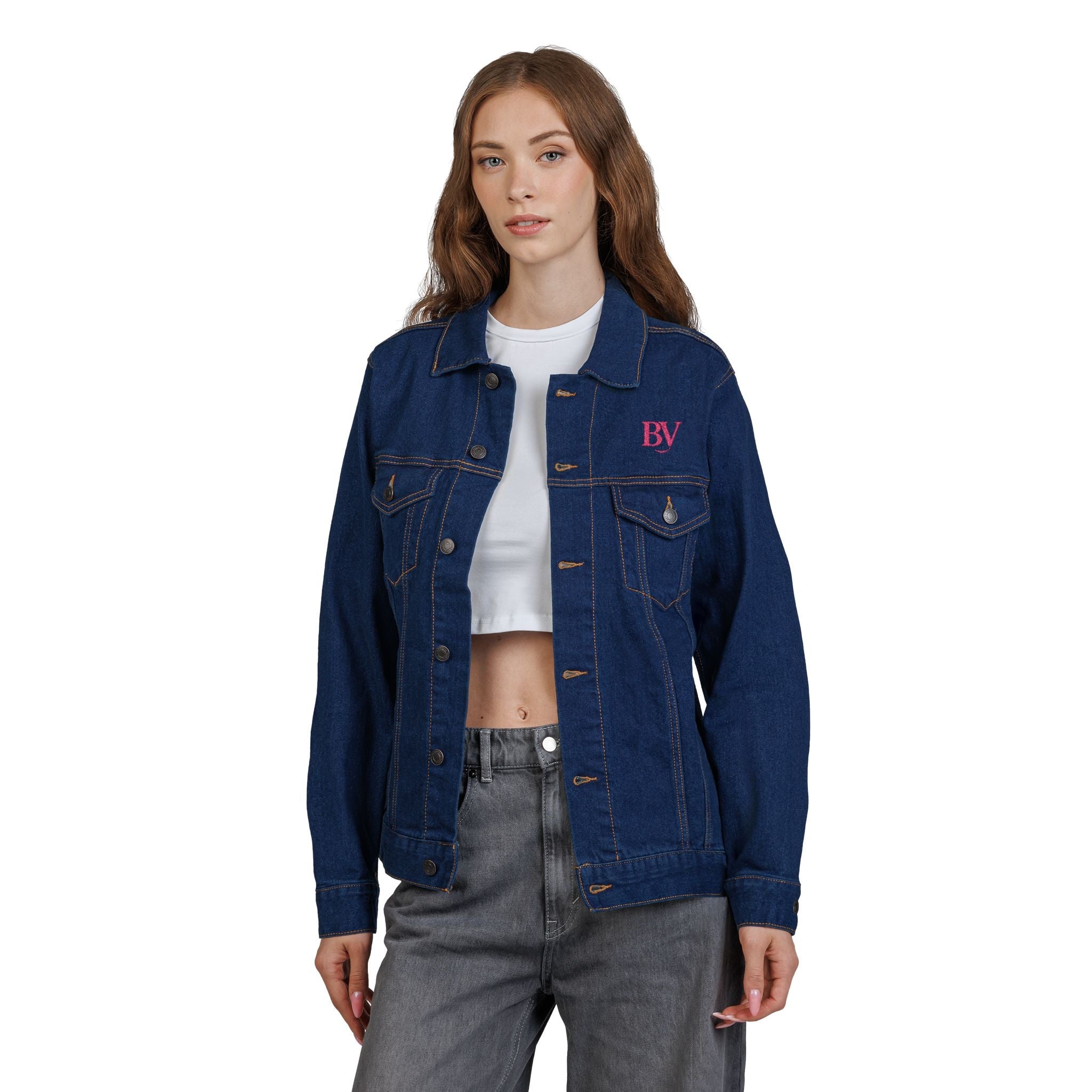 Bonita Vibes: BV Collection Fashion Style Denim Jacket, Unique Gift for Her, Casual Wear, Street Style, Perfect for Fall and Spring - My Bonita Vibes