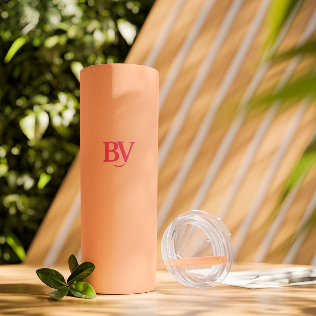 Bonita Vibes: BV Collection Stylish Skinny Tumbler, Perfect for Daily Hydration, Gifts, Home Office, Travel Mug, Summer Fun, Eco - Friendly Skinny Tumbler - My Bonita Vibes