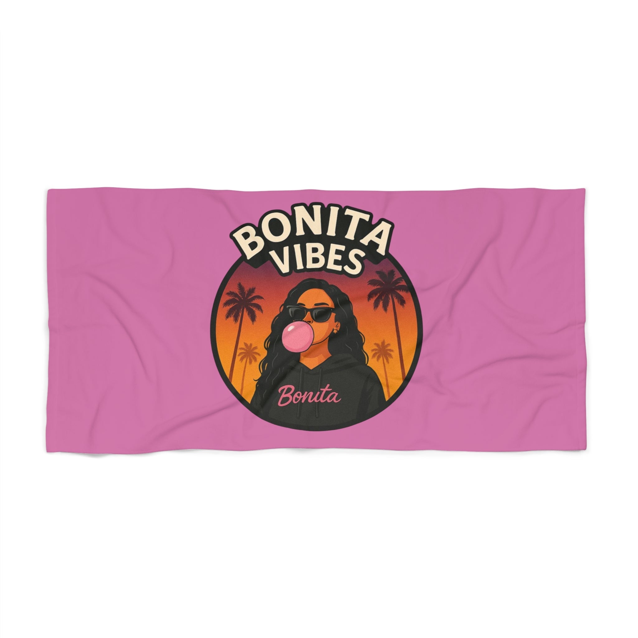 Bonita Vibes: Sunset Sway Beach Towel, Tropical Towel for Summer, Poolside Accessory, Gift for Beach Lovers, Vacation Essential - My Bonita Vibes