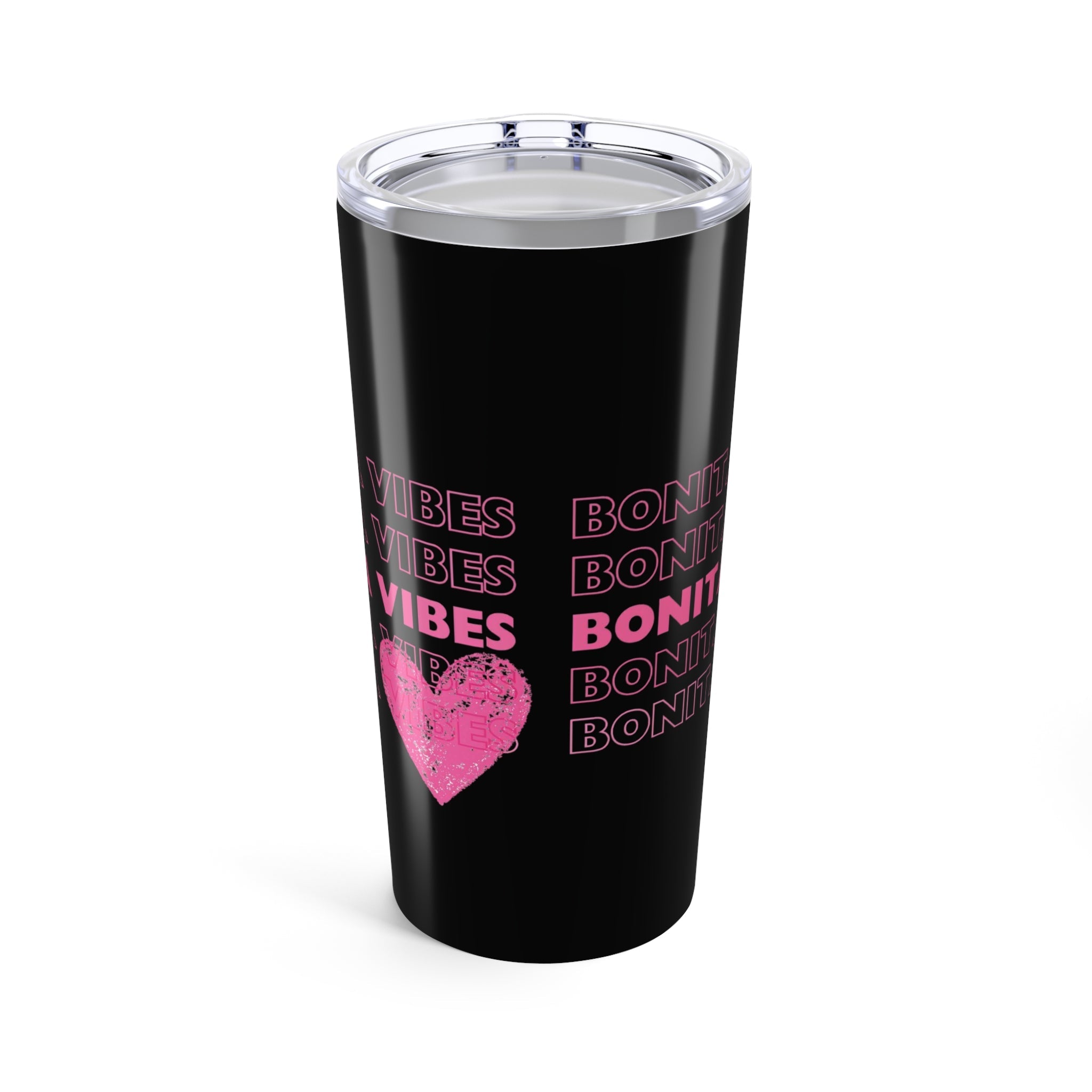 Bonita Vibes: SweetHearted Vibes Black Tumbler 20oz - My Bonita Vibes
