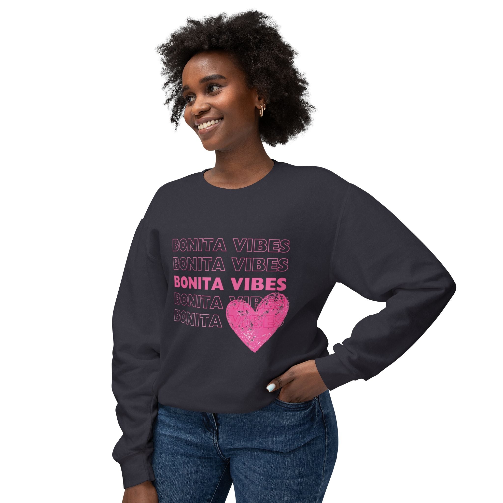 Bonita Vibes: SweetHearted Vibes Lightweight Crewneck Sweatshirt - My Bonita Vibes