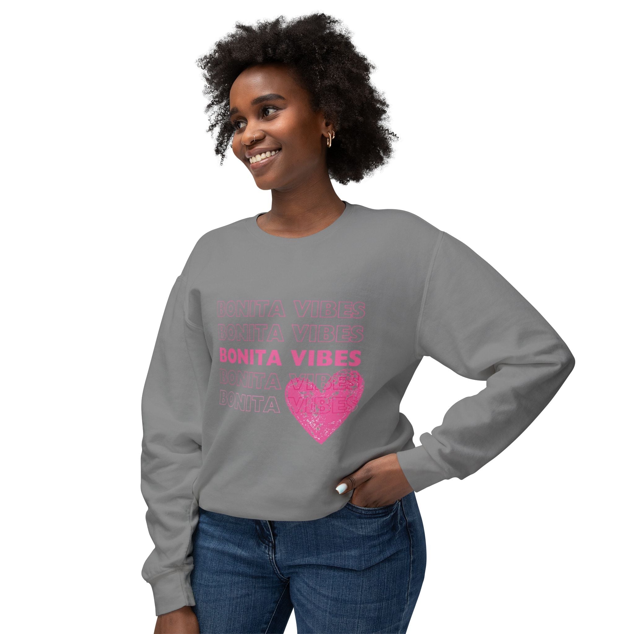 Bonita Vibes: SweetHearted Vibes Lightweight Crewneck Sweatshirt - My Bonita Vibes