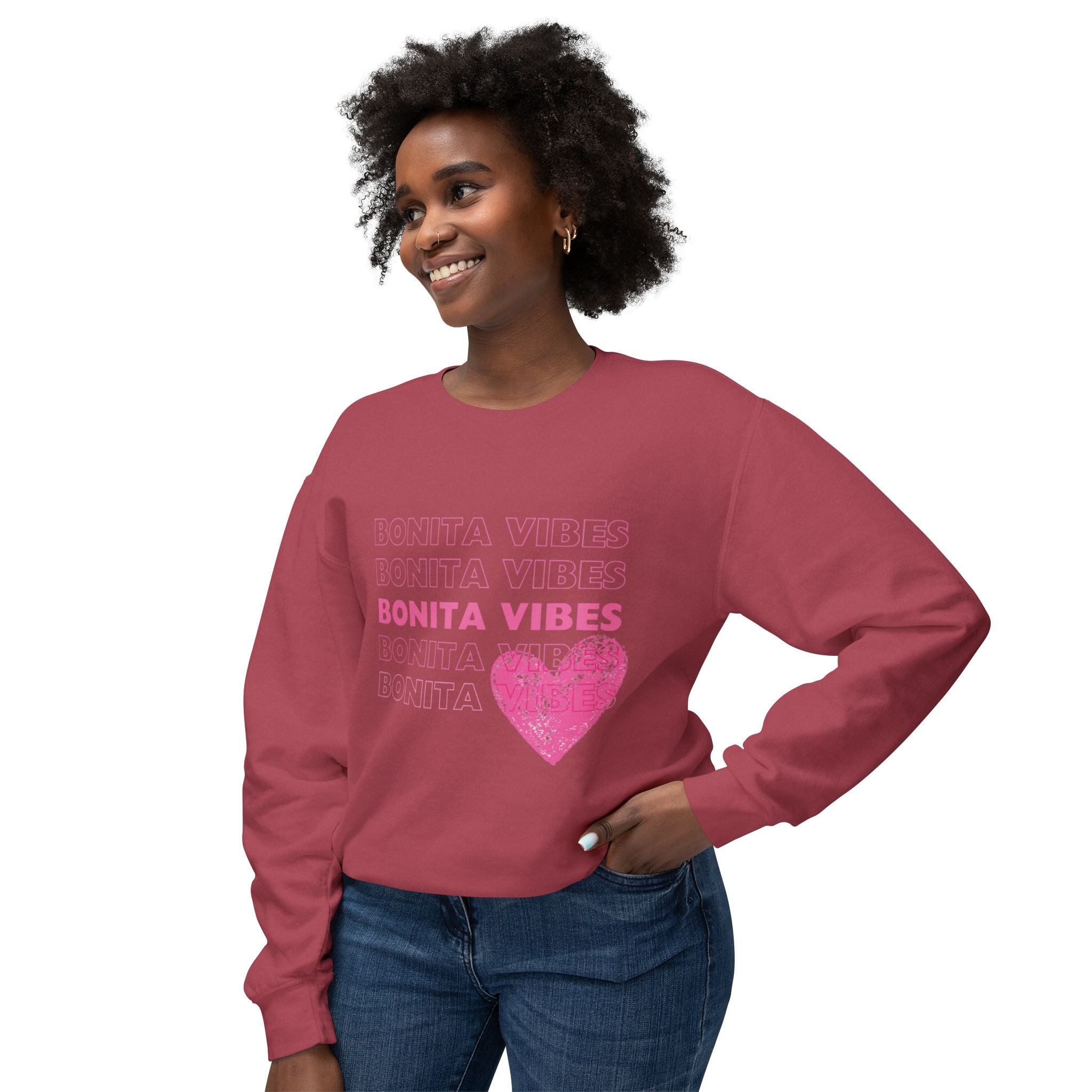 Bonita Vibes: SweetHearted Vibes Lightweight Crewneck Sweatshirt - My Bonita Vibes