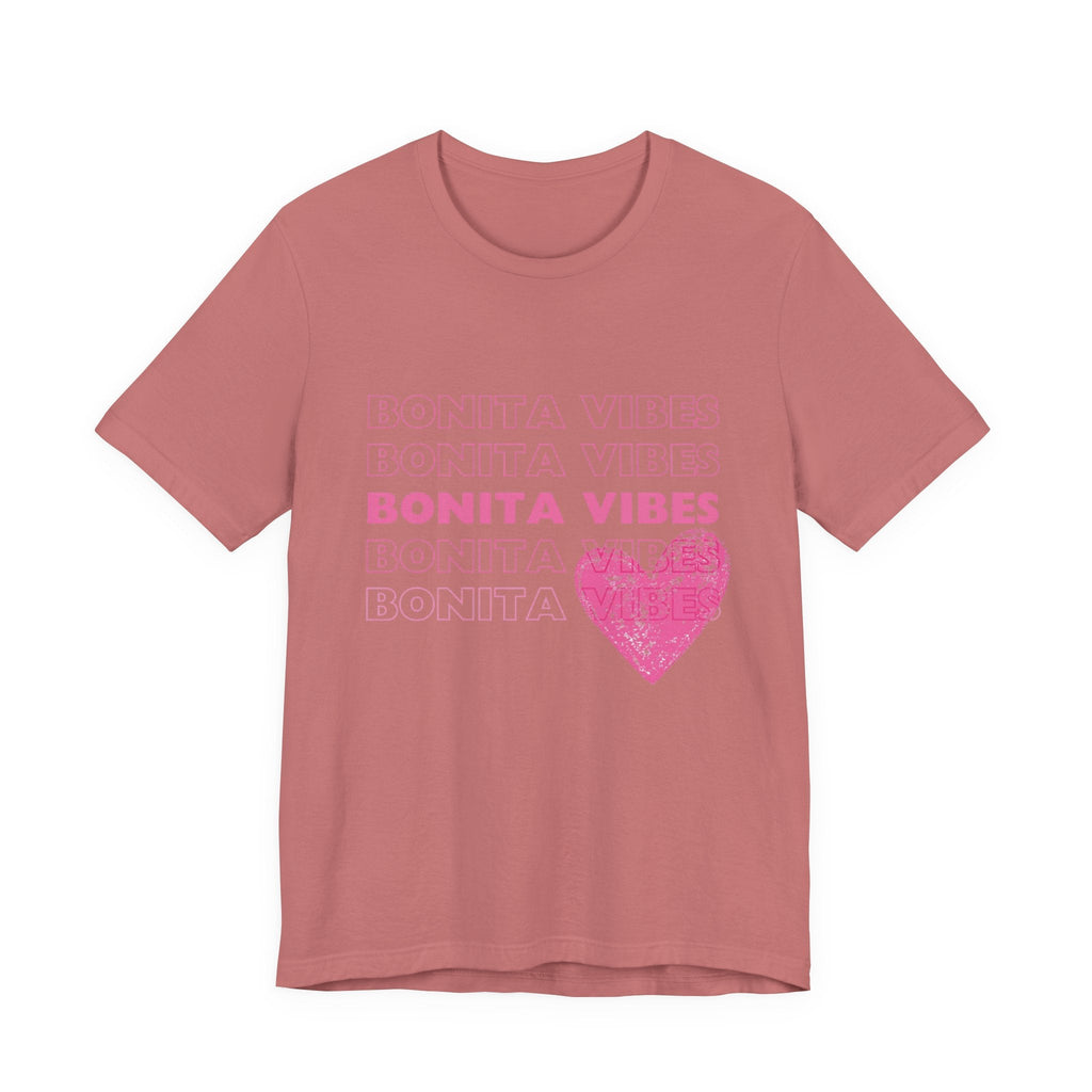 Bonita Vibes - SweetHearted Vibes Short Sleeve Stylish Tee - My Bonita Vibes