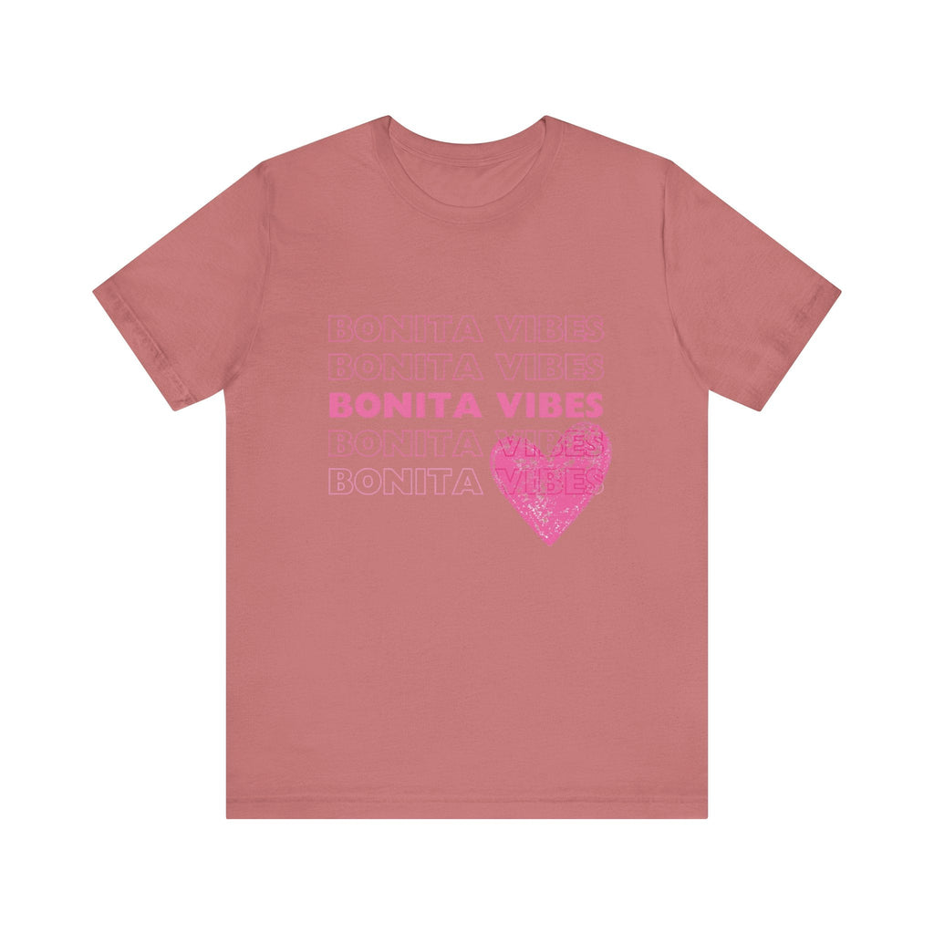 Bonita Vibes - SweetHearted Vibes Short Sleeve Stylish Tee - My Bonita Vibes