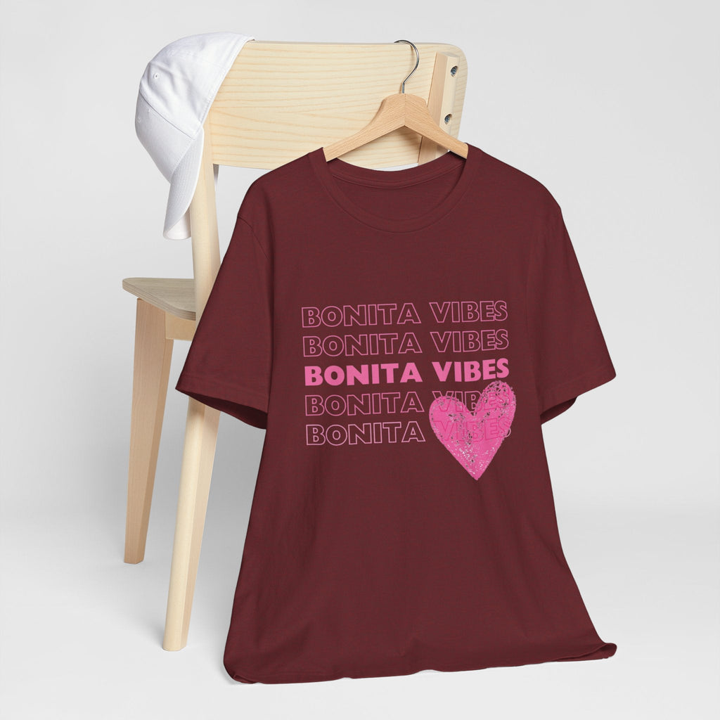Bonita Vibes - SweetHearted Vibes Short Sleeve Stylish Tee - My Bonita Vibes