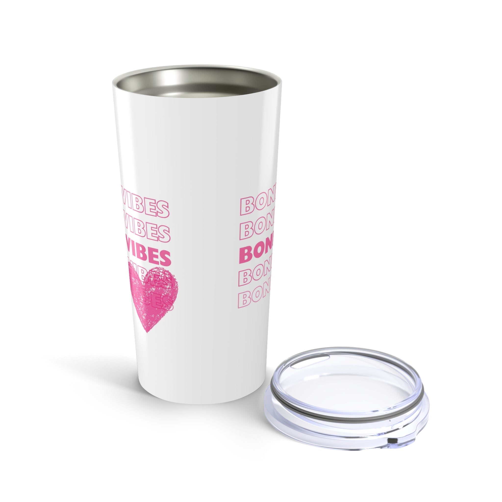 Bonita Vibes: SweetHearted Vibes White Tumbler 20oz - My Bonita Vibes