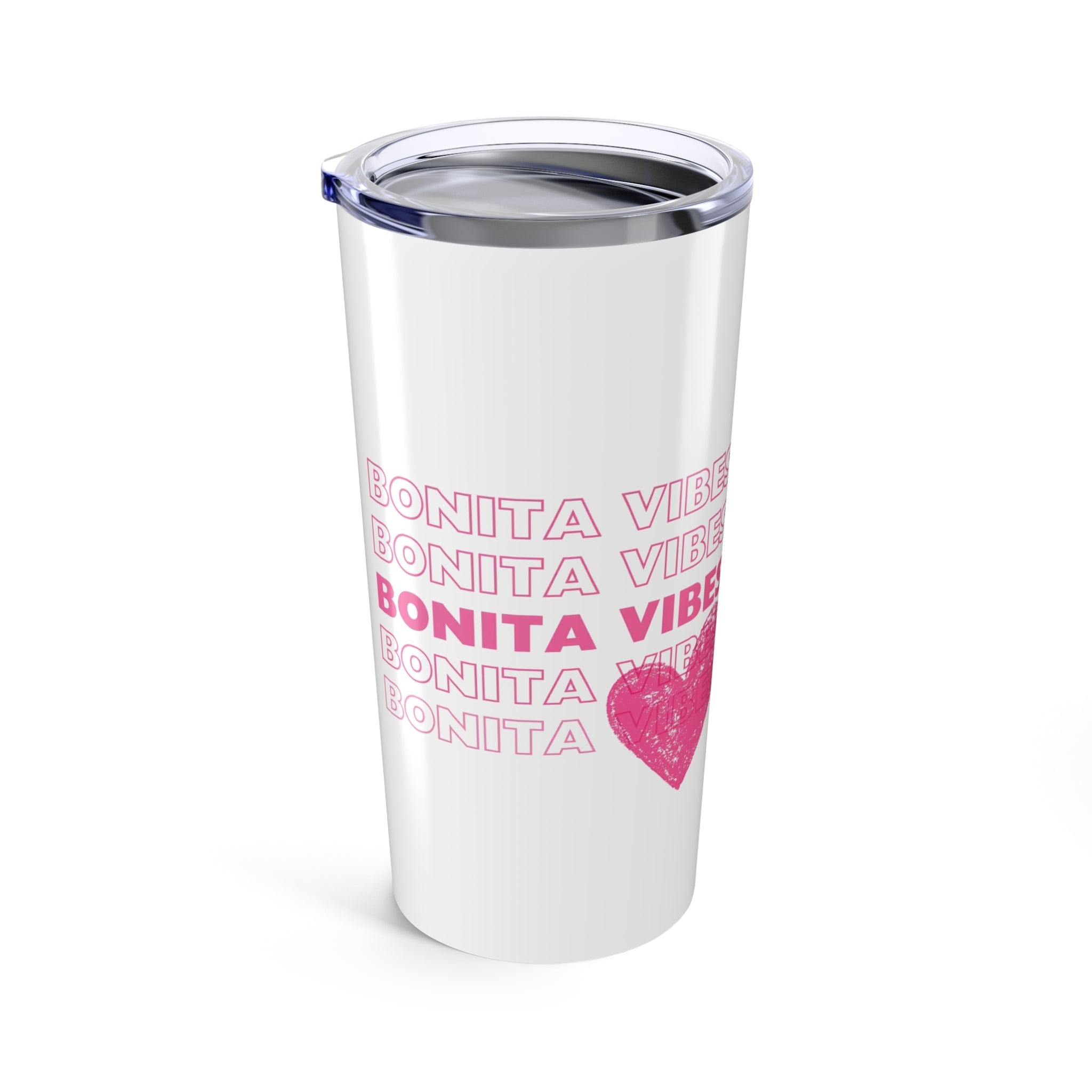 Bonita Vibes: SweetHearted Vibes White Tumbler 20oz - My Bonita Vibes