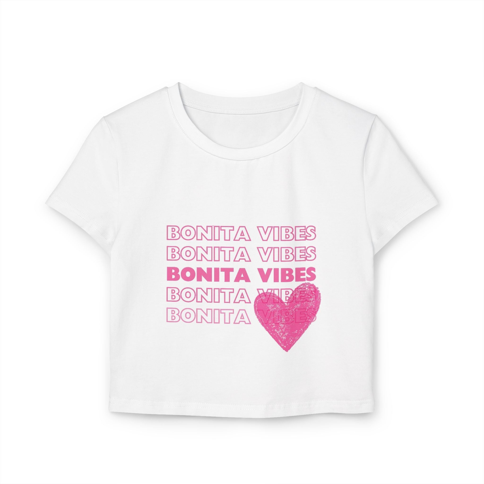 Bonita Vibes: SweetHearted Vibes Women's Baby Tee - My Bonita Vibes