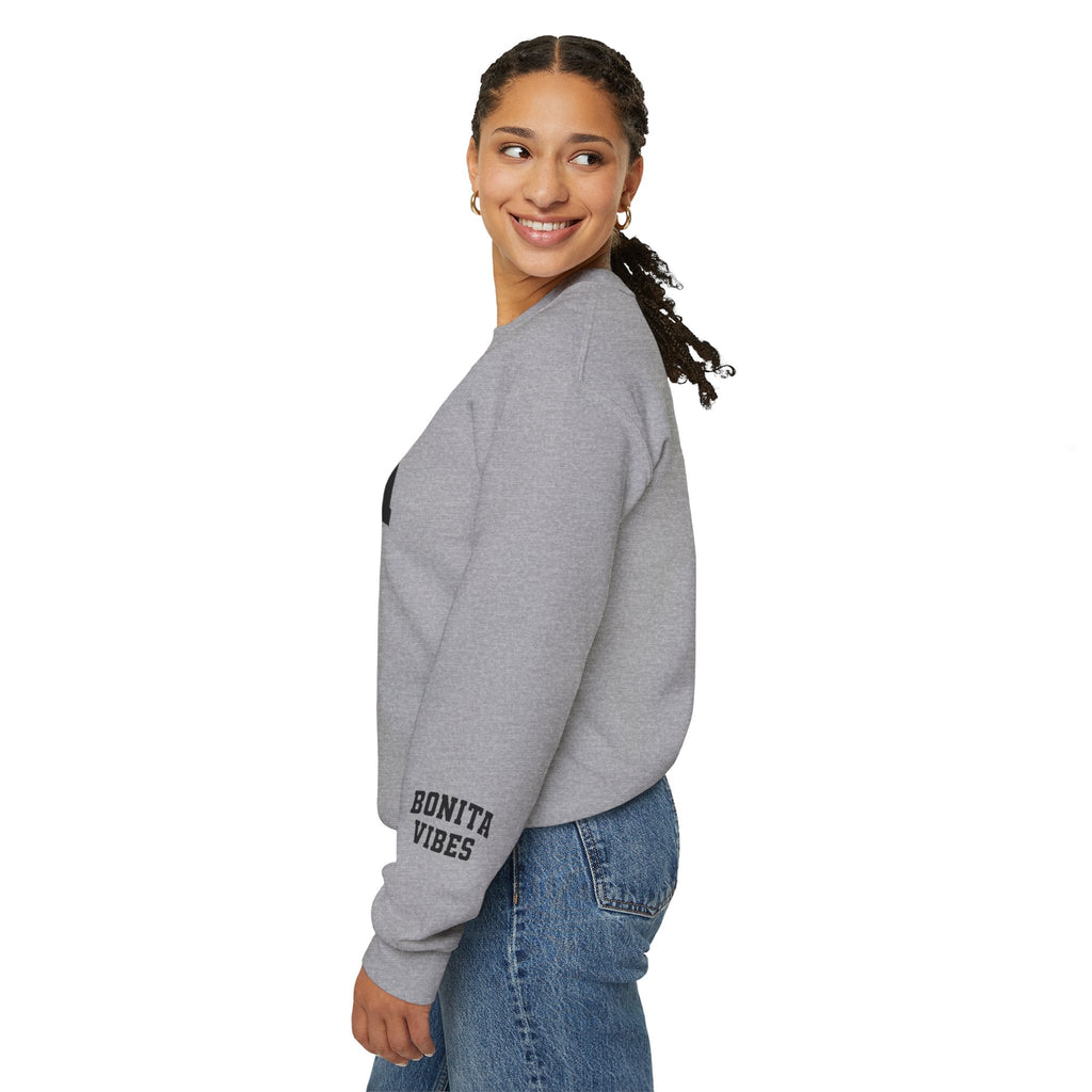Bonita Vibes University Crewneck Sweatshirt — Cozy Latina - Inspired Graphic Pullover - My Bonita Vibes