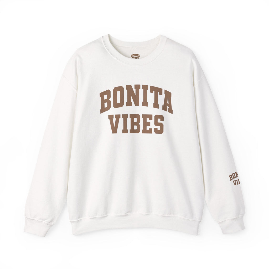 Bonita Vibes University Crewneck Sweatshirt — Cozy Latina - Inspired Graphic Pullover - My Bonita Vibes