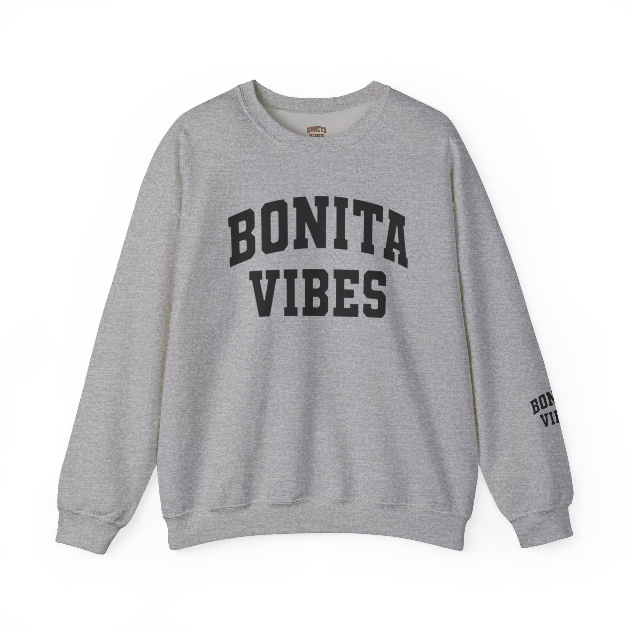 Bonita Vibes University Crewneck Sweatshirt — Cozy Latina - Inspired Graphic Pullover - My Bonita Vibes