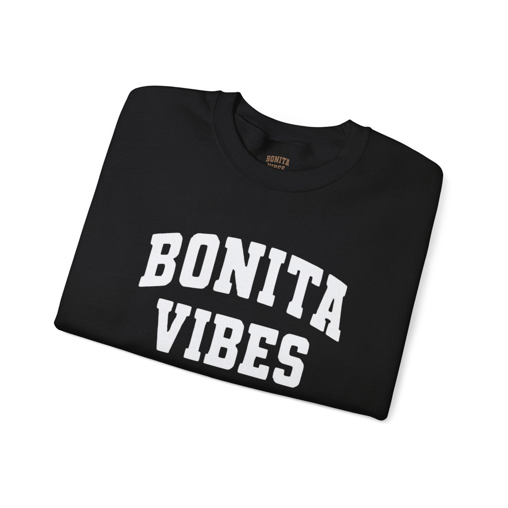 Bonita Vibes University Crewneck Sweatshirt — Cozy Latina - Inspired Graphic Pullover - My Bonita Vibes