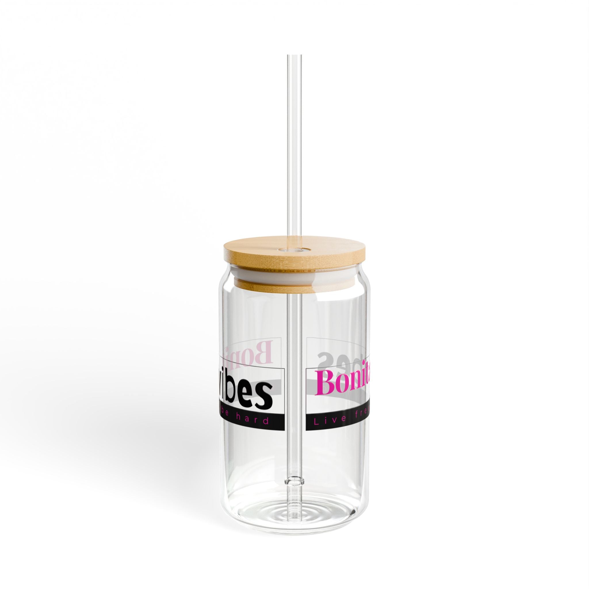 Bonita Vibes: VIBES UNLEASHED Sipper Glass, 16oz - Perfect for Relaxing at Home, Outdoor Gatherings, and Summer Parties, Eco - Friendly Drinkware, Unique [...] - My Bonita Vibes