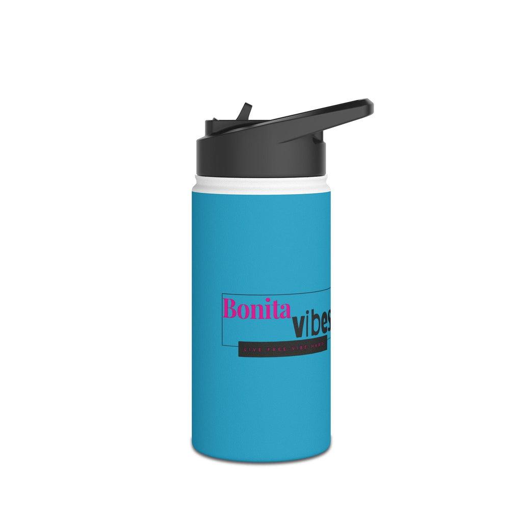 Bonita Vibes: VIBES UNLEASHED Stainless Steel Turquoise Water Bottle - Motivational Drink Container for Fitness, Travel, and Gifting, Eco - Friendly Hydration Vessel, [...] - My Bonita Vibes