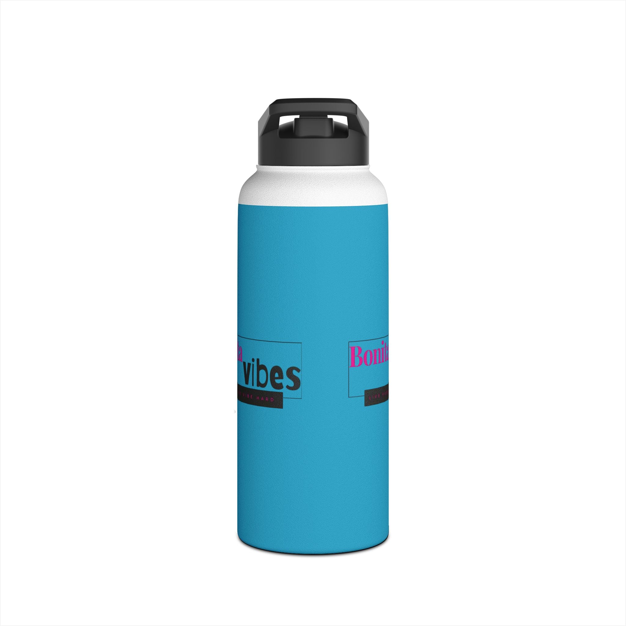 Bonita Vibes: VIBES UNLEASHED Stainless Steel Turquoise Water Bottle - Motivational Drink Container for Fitness, Travel, and Gifting, Eco - Friendly Hydration Vessel, [...] - My Bonita Vibes