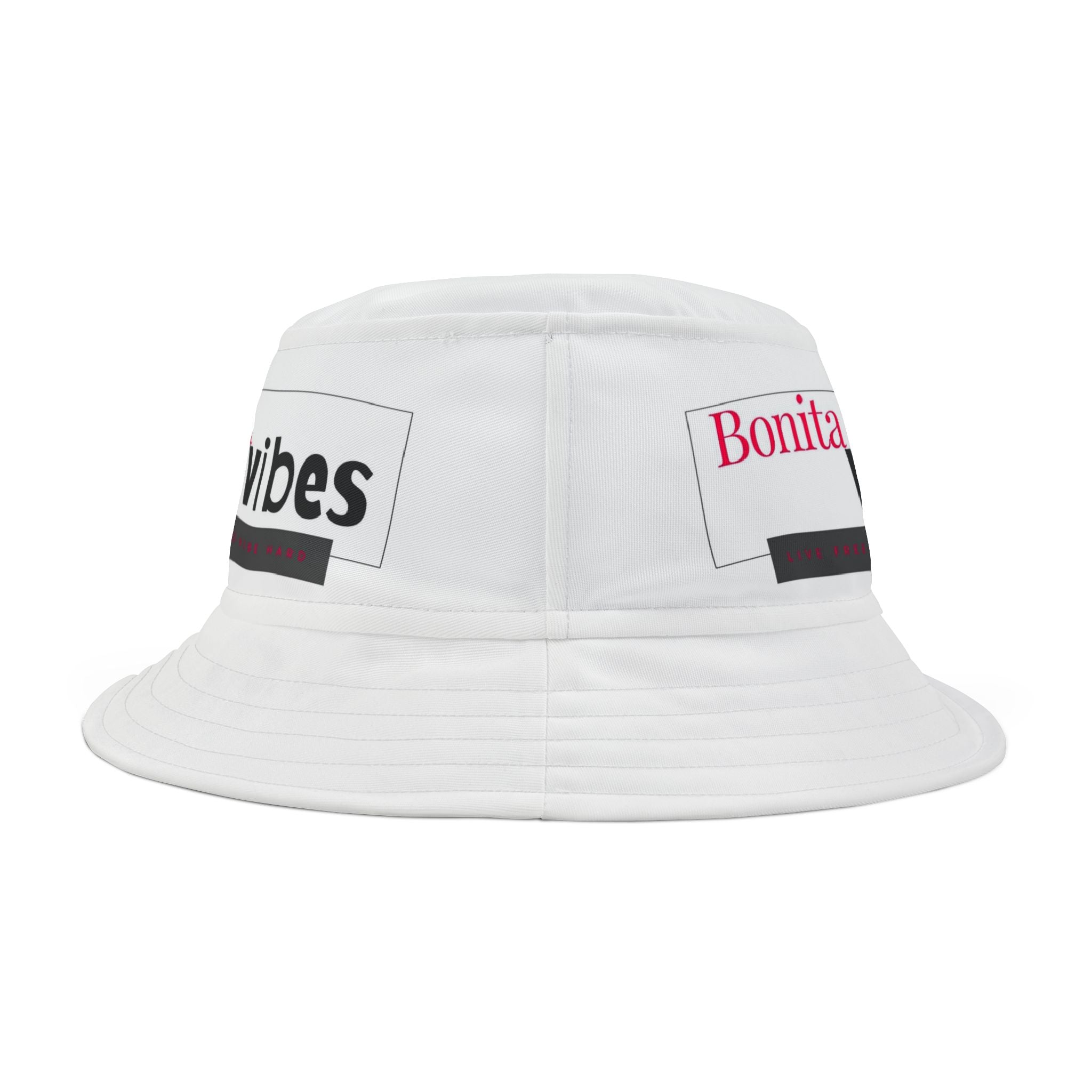 Bonita Vibes: Vibes Unleashed Stylish Bucket Hat, Casual Fashion Hat, Summer Accessory, Beachwear, Personalized Gift - My Bonita Vibes