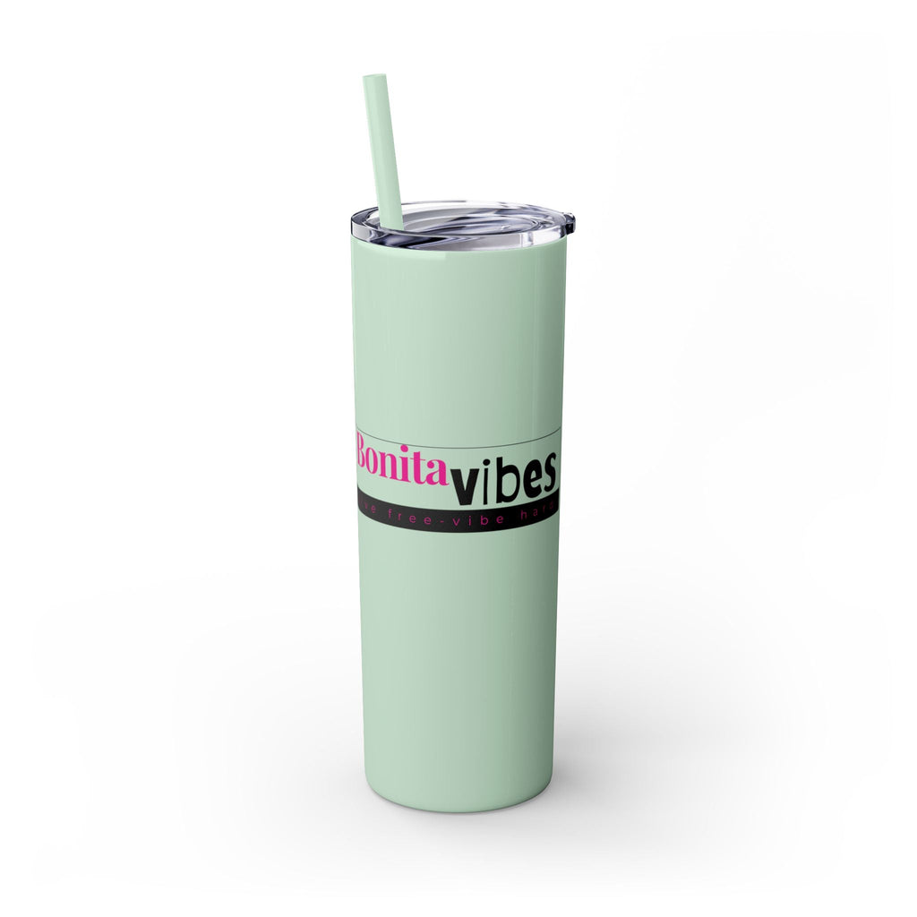 Bonita Vibes: VIBES UNLEASHED Stylish Skinny Tumbler, Perfect for Daily Hydration, Gifts, Home Office, Travel Mug, Summer Fun, Eco - Friendly Drinkware - My Bonita Vibes