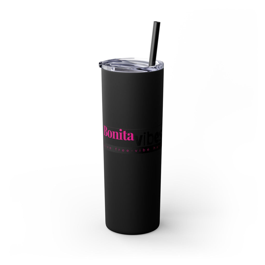 Bonita Vibes: VIBES UNLEASHED Stylish Skinny Tumbler, Perfect for Daily Hydration, Gifts, Home Office, Travel Mug, Summer Fun, Eco - Friendly Drinkware - My Bonita Vibes