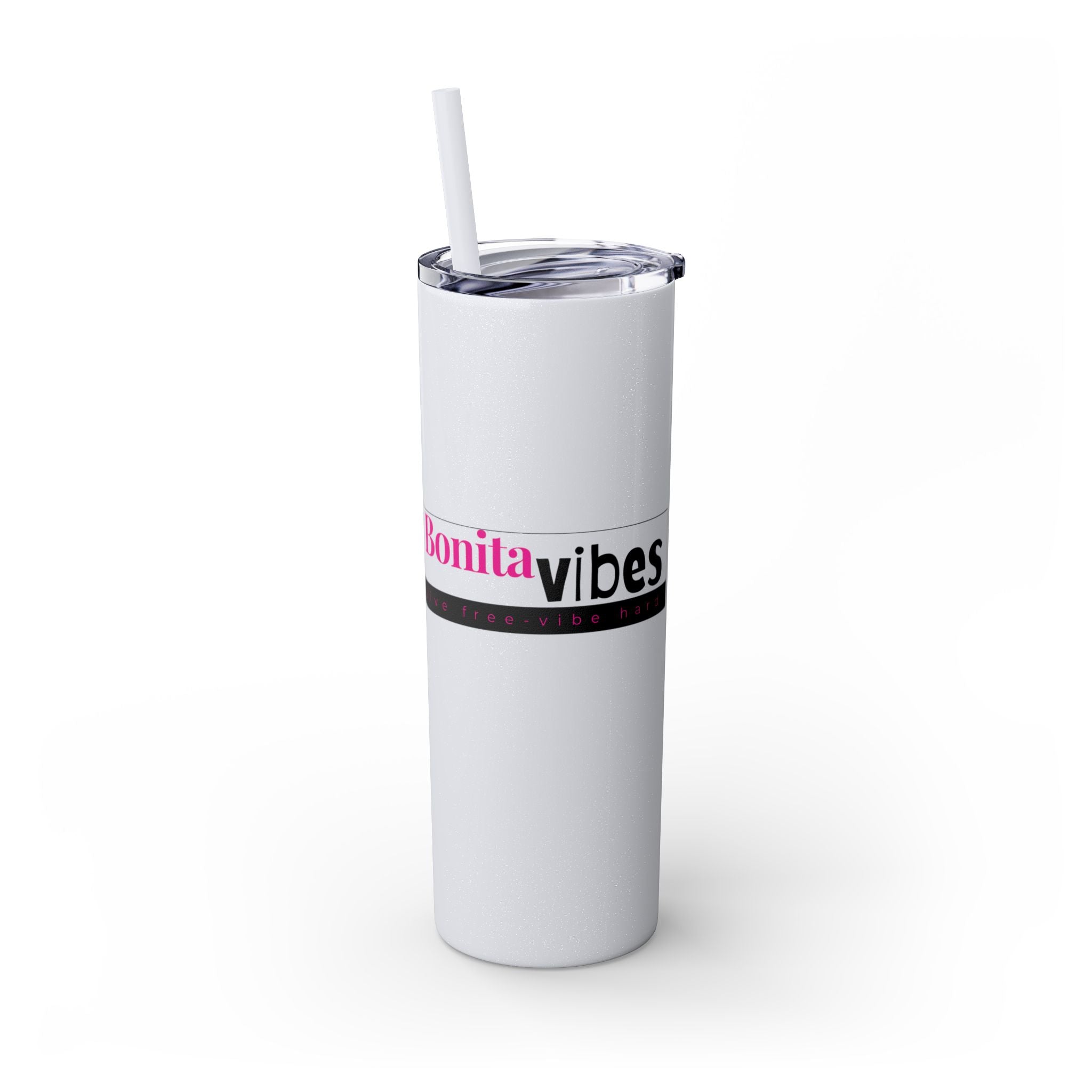 Bonita Vibes: VIBES UNLEASHED Stylish Skinny Tumbler, Perfect for Daily Hydration, Gifts, Home Office, Travel Mug, Summer Fun, Eco - Friendly Drinkware - My Bonita Vibes