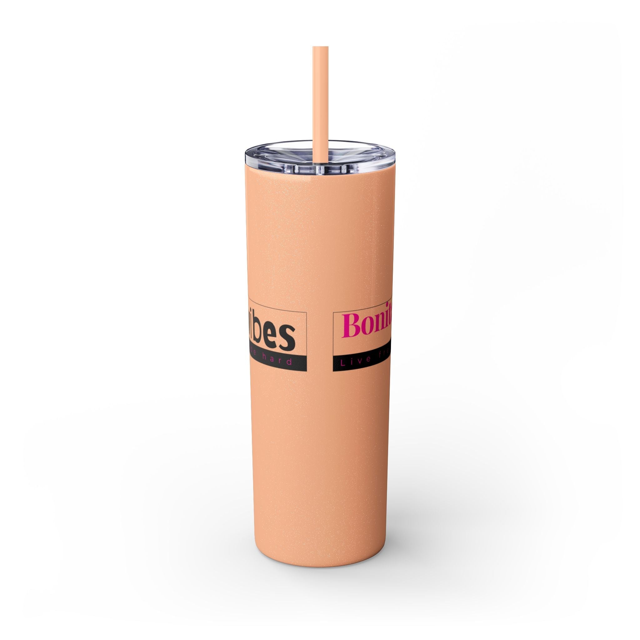 Bonita Vibes: VIBES UNLEASHED Stylish Skinny Tumbler, Perfect for Daily Hydration, Gifts, Home Office, Travel Mug, Summer Fun, Eco - Friendly Drinkware - My Bonita Vibes