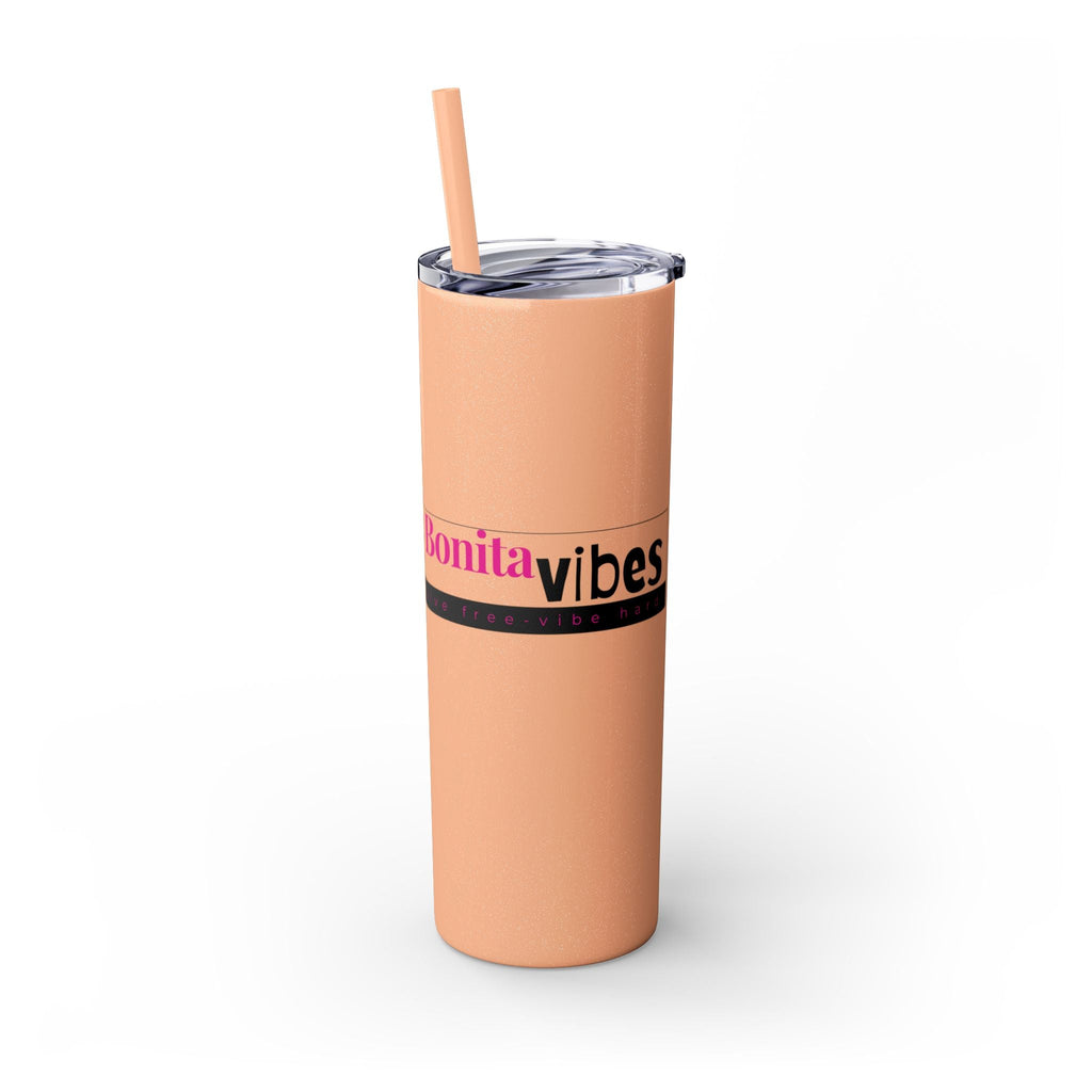 Bonita Vibes: VIBES UNLEASHED Stylish Skinny Tumbler, Perfect for Daily Hydration, Gifts, Home Office, Travel Mug, Summer Fun, Eco - Friendly Drinkware - My Bonita Vibes