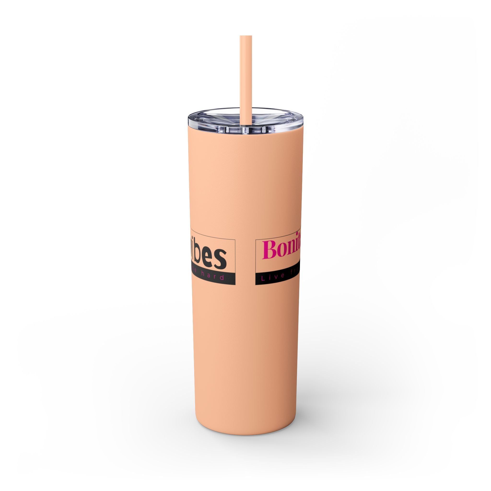 Bonita Vibes: VIBES UNLEASHED Stylish Skinny Tumbler, Perfect for Daily Hydration, Gifts, Home Office, Travel Mug, Summer Fun, Eco - Friendly Drinkware - My Bonita Vibes