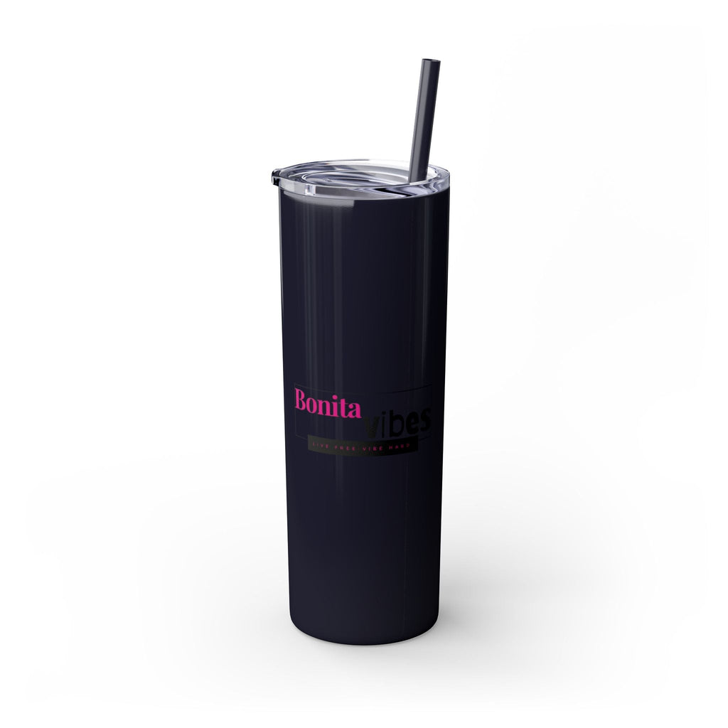 Bonita Vibes: VIBES UNLEASHED Stylish Skinny Tumbler, Perfect for Daily Hydration, Gifts, Home Office, Travel Mug, Summer Fun, Eco - Friendly Drinkware - My Bonita Vibes