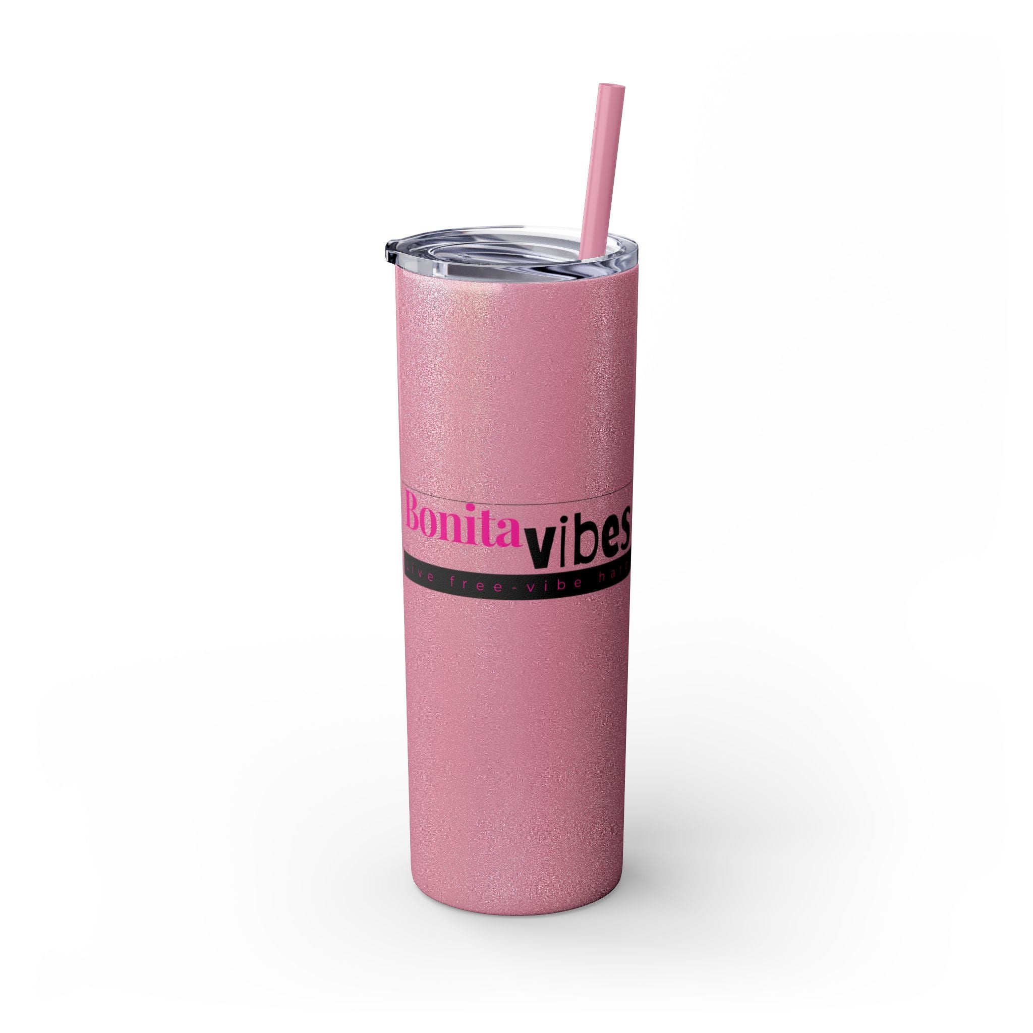 Bonita Vibes: VIBES UNLEASHED Stylish Skinny Tumbler, Perfect for Daily Hydration, Gifts, Home Office, Travel Mug, Summer Fun, Eco - Friendly Drinkware - My Bonita Vibes